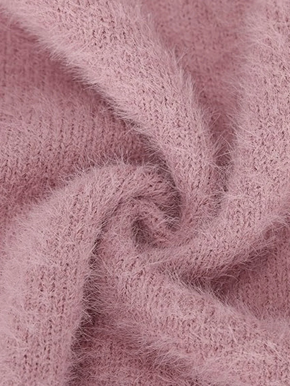 1980er Schulterfrei Mohair Lang Ärmel Kleid - Image 11