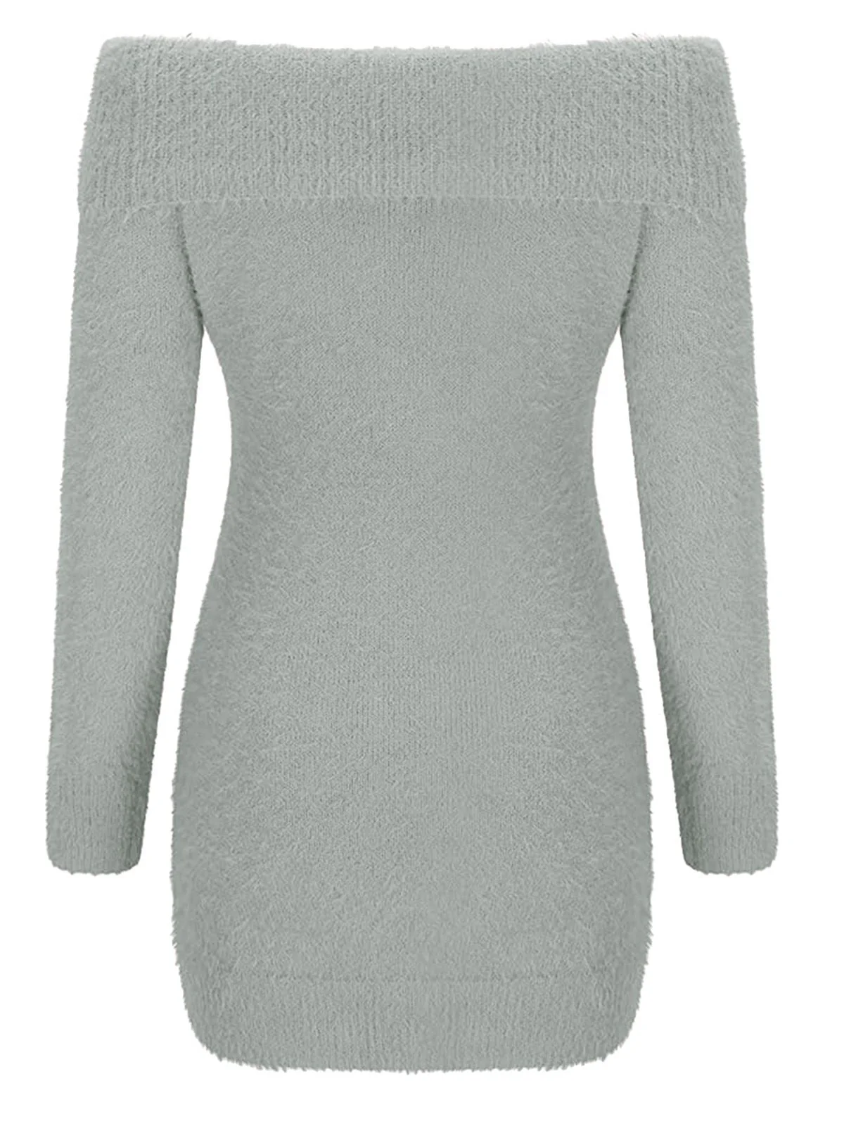 1980er Schulterfrei Mohair Lang Ärmel Kleid - Image 13