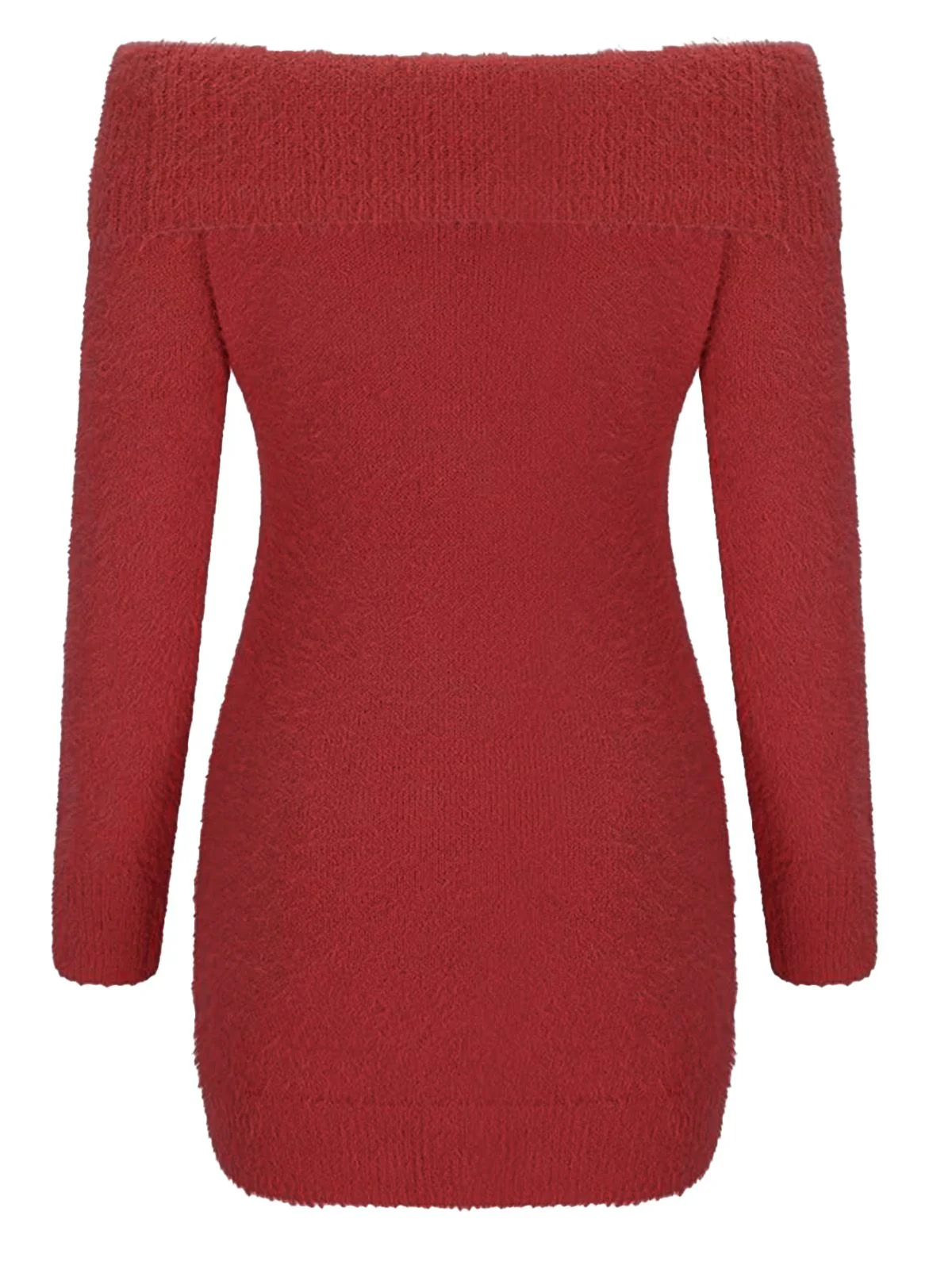 1980er Schulterfrei Mohair Lang Ärmel Kleid - Image 6