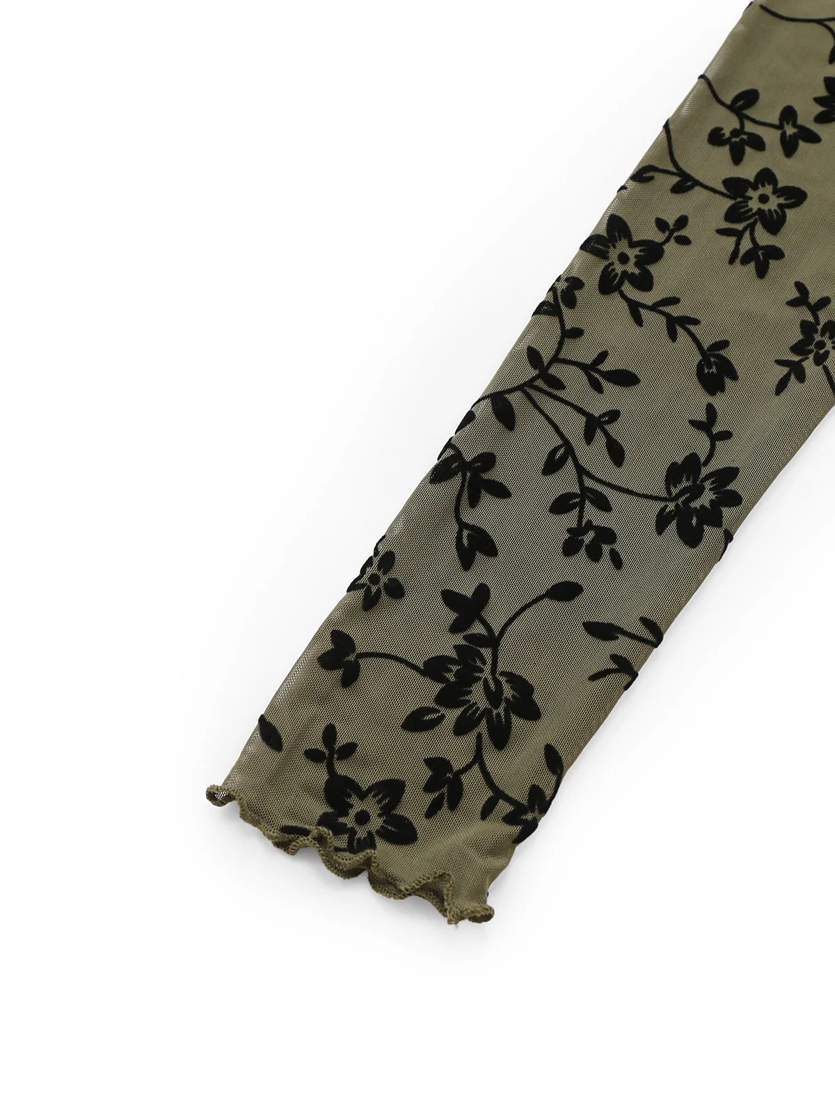 1980er Sheer Botanischer Druck Schnürung Cardigan - Image 6