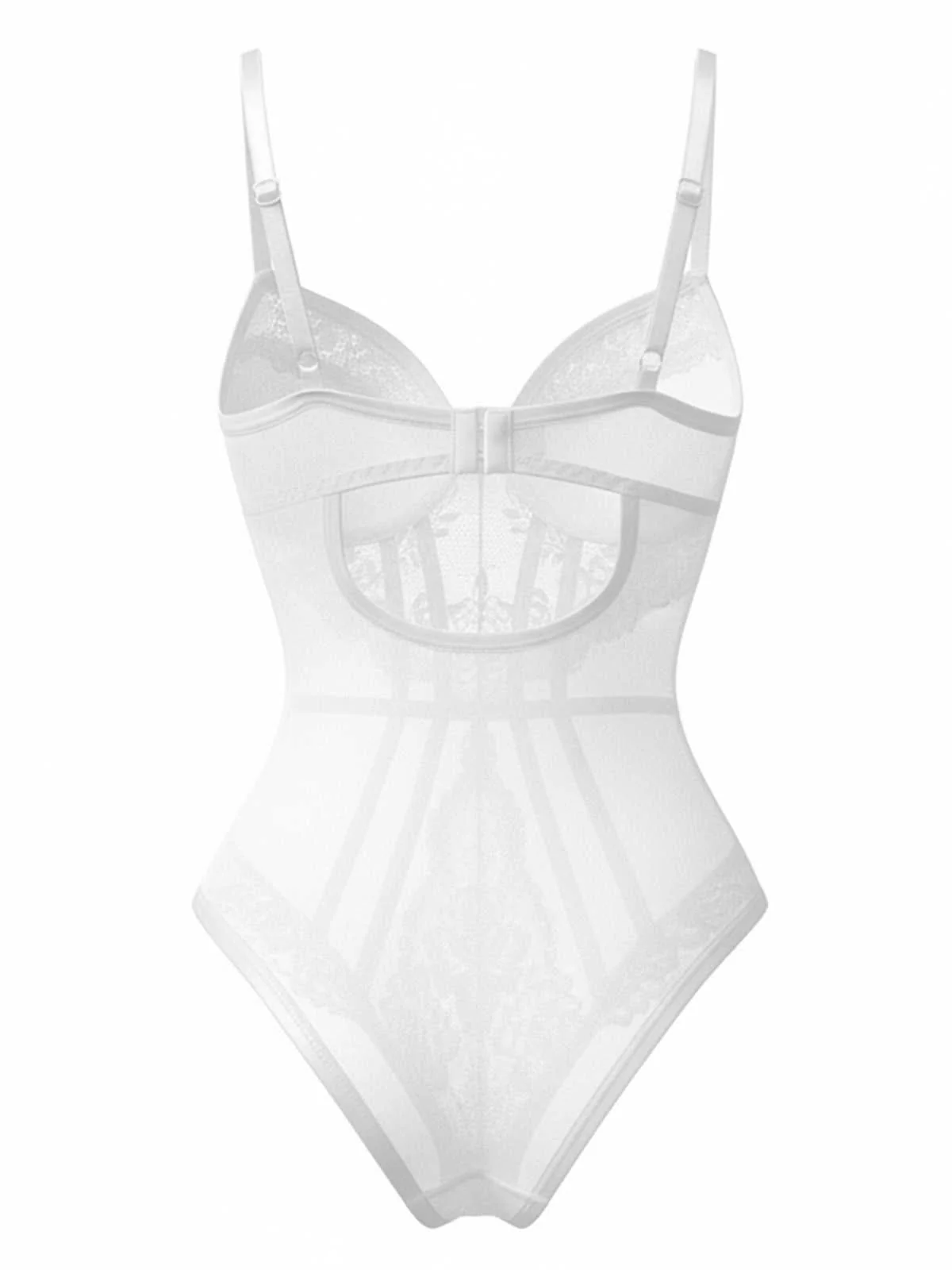 1980er Slip Blumen Spitze Bodysuit Dessous - Image 13