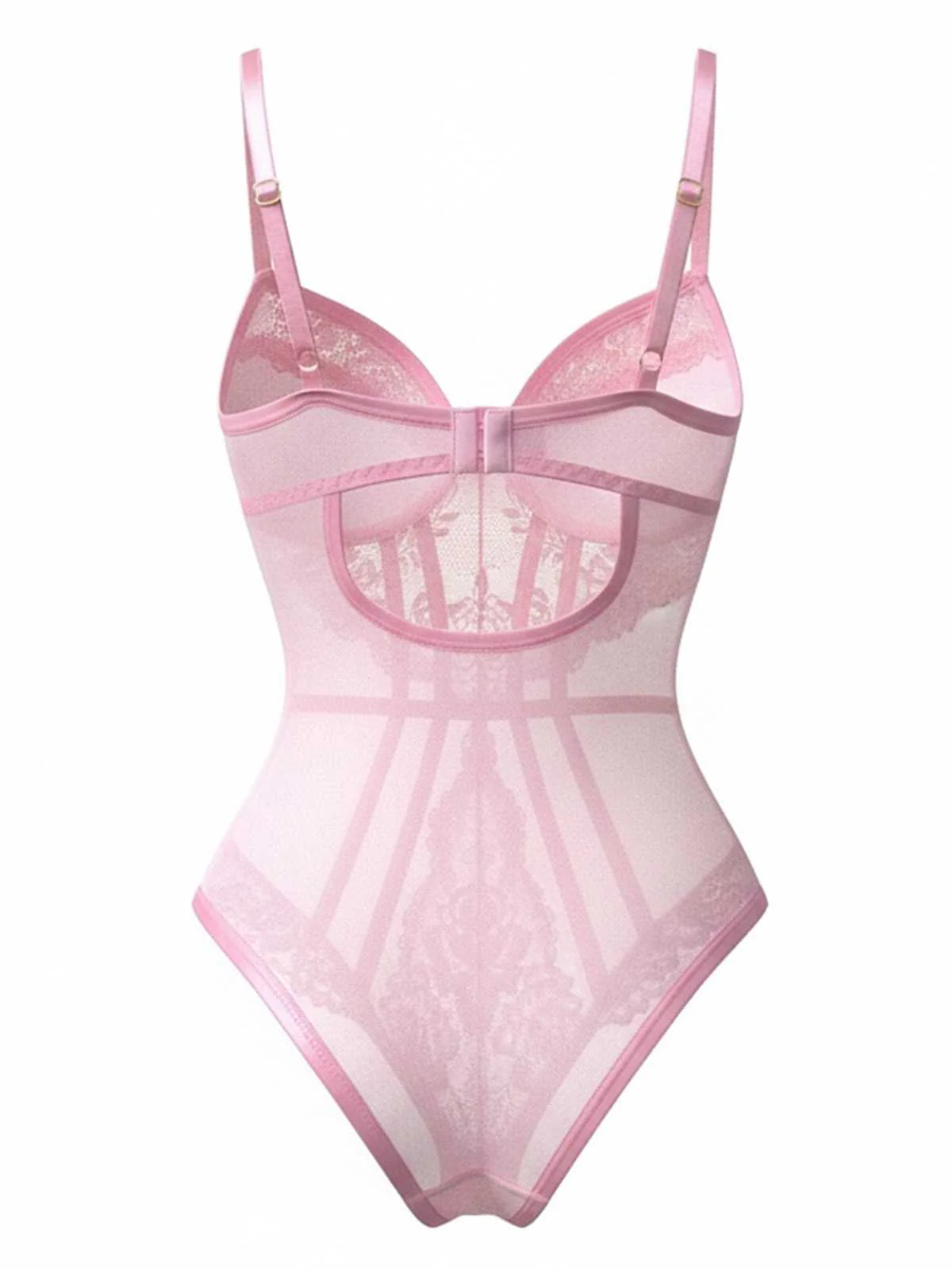 1980er Slip Blumen Spitze Bodysuit Dessous - Image 9