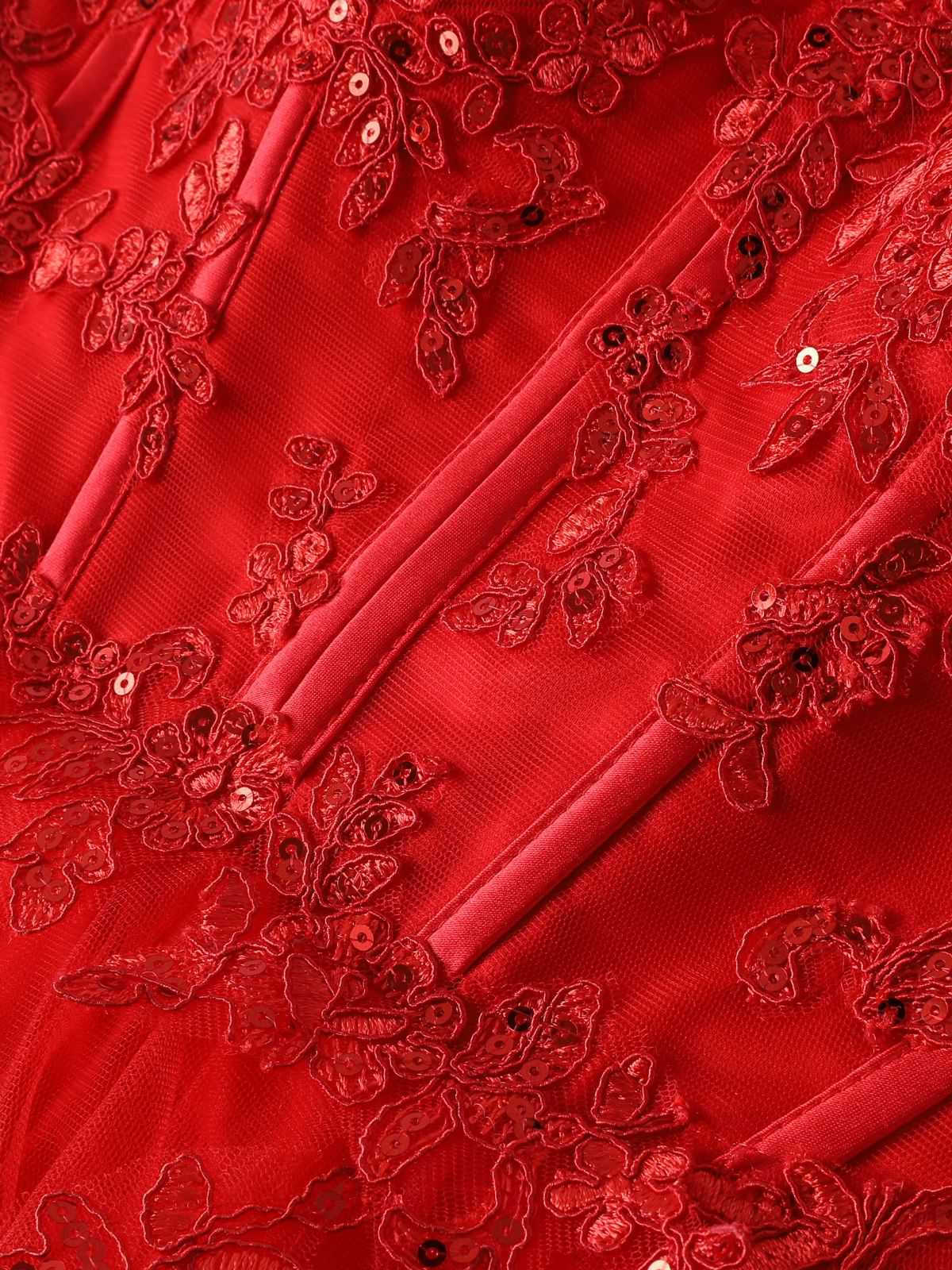 1980er Slip Pailletten Spitze Gestuft Tüll Korsett Kleid - Image 4