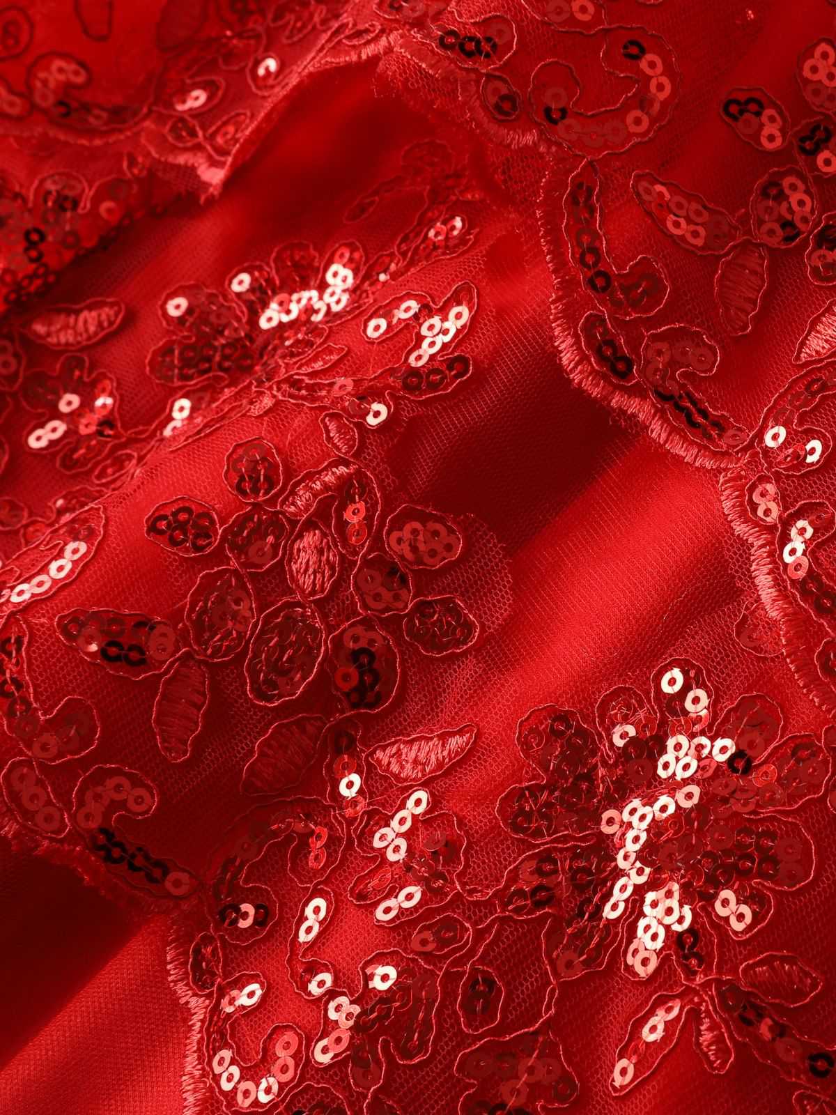 1980er Slip Pailletten Spitze Gestuft Tüll Korsett Kleid - Image 6