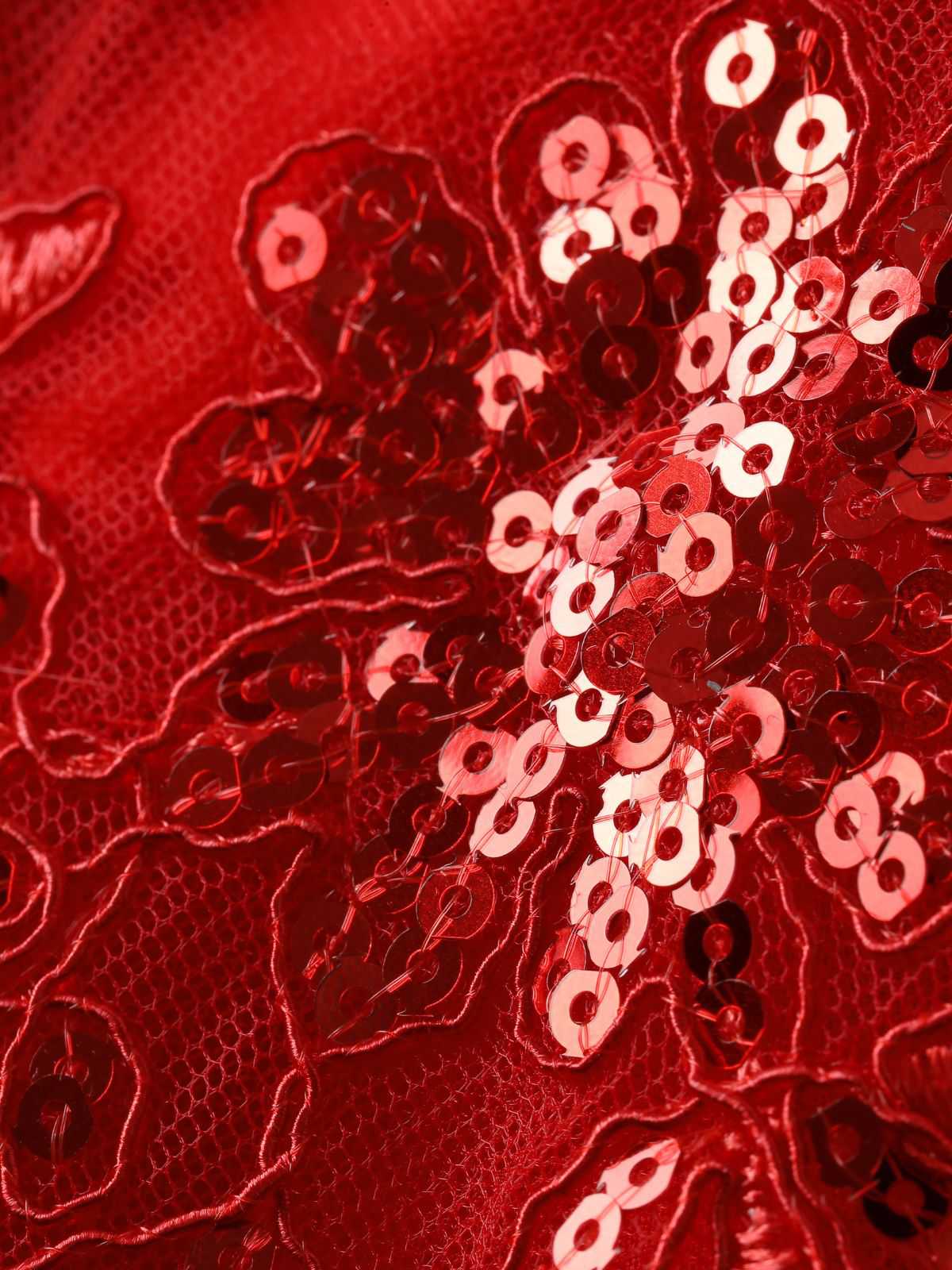 1980er Slip Pailletten Spitze Gestuft Tüll Korsett Kleid - Image 7