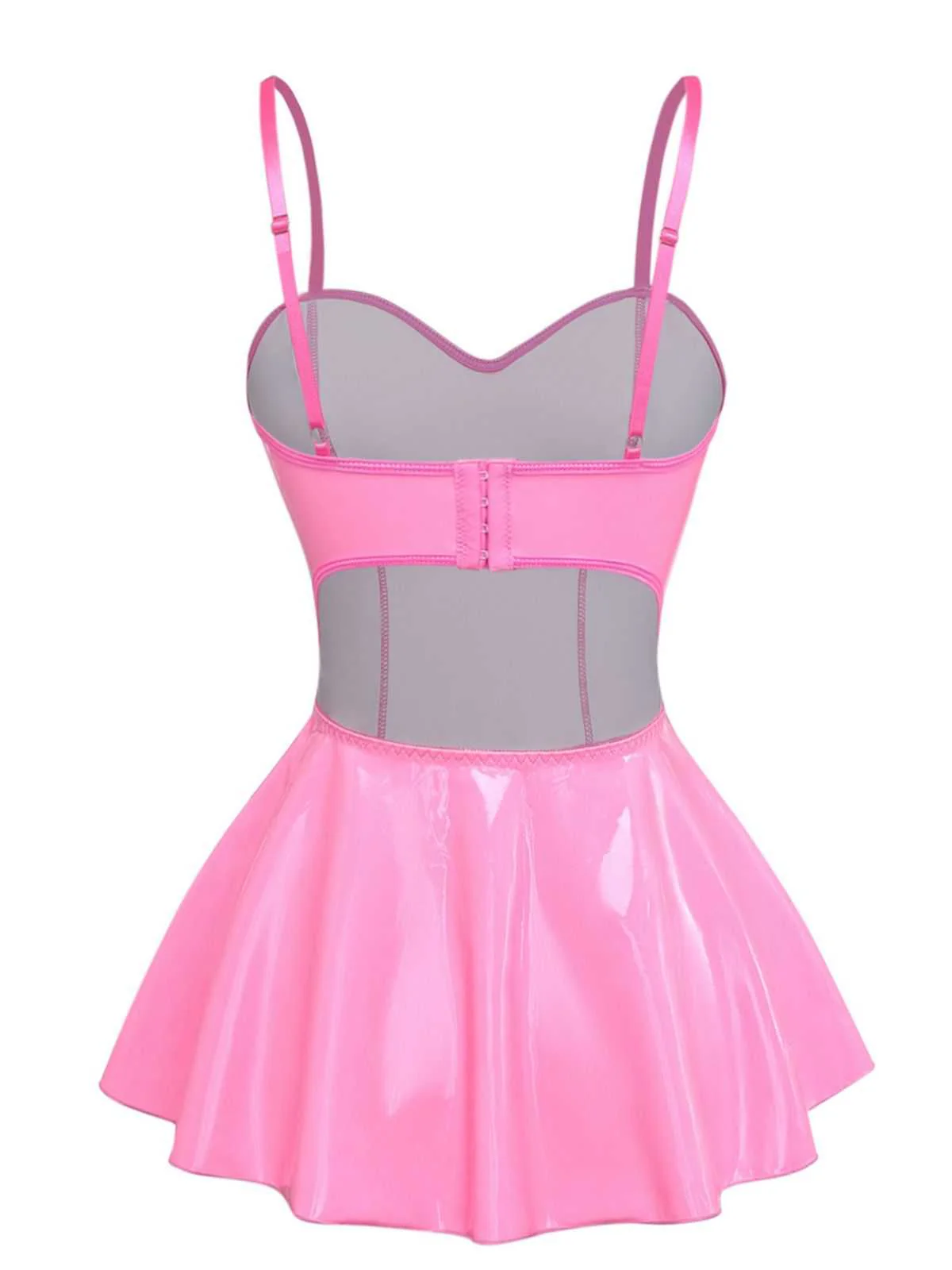 1980er Solide Latex Hasenkostüm Kleid Mit Ohren Stirnband - Image 5