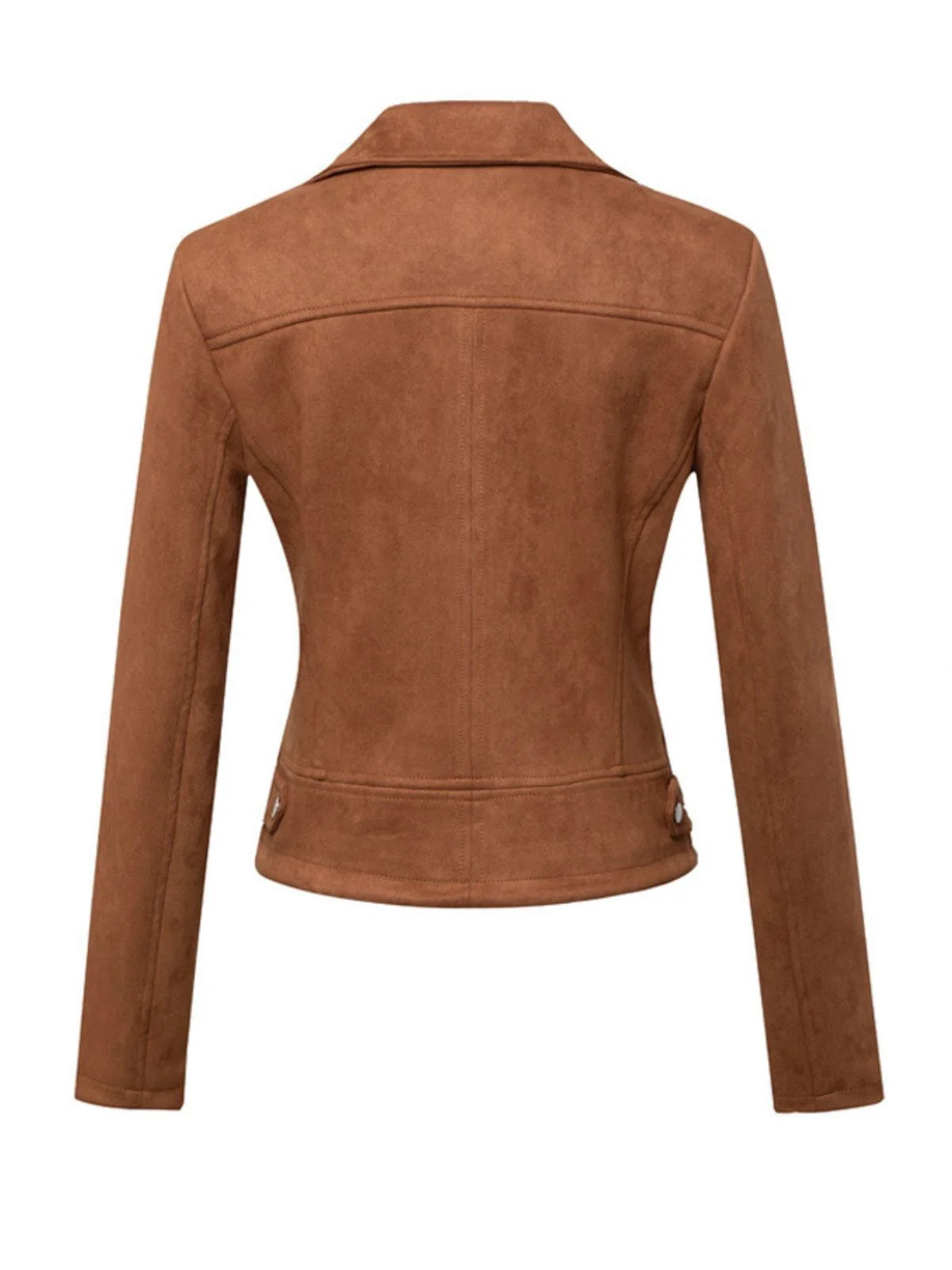 1980er Solide Revers Ssuede Leder Jacke - Image 11