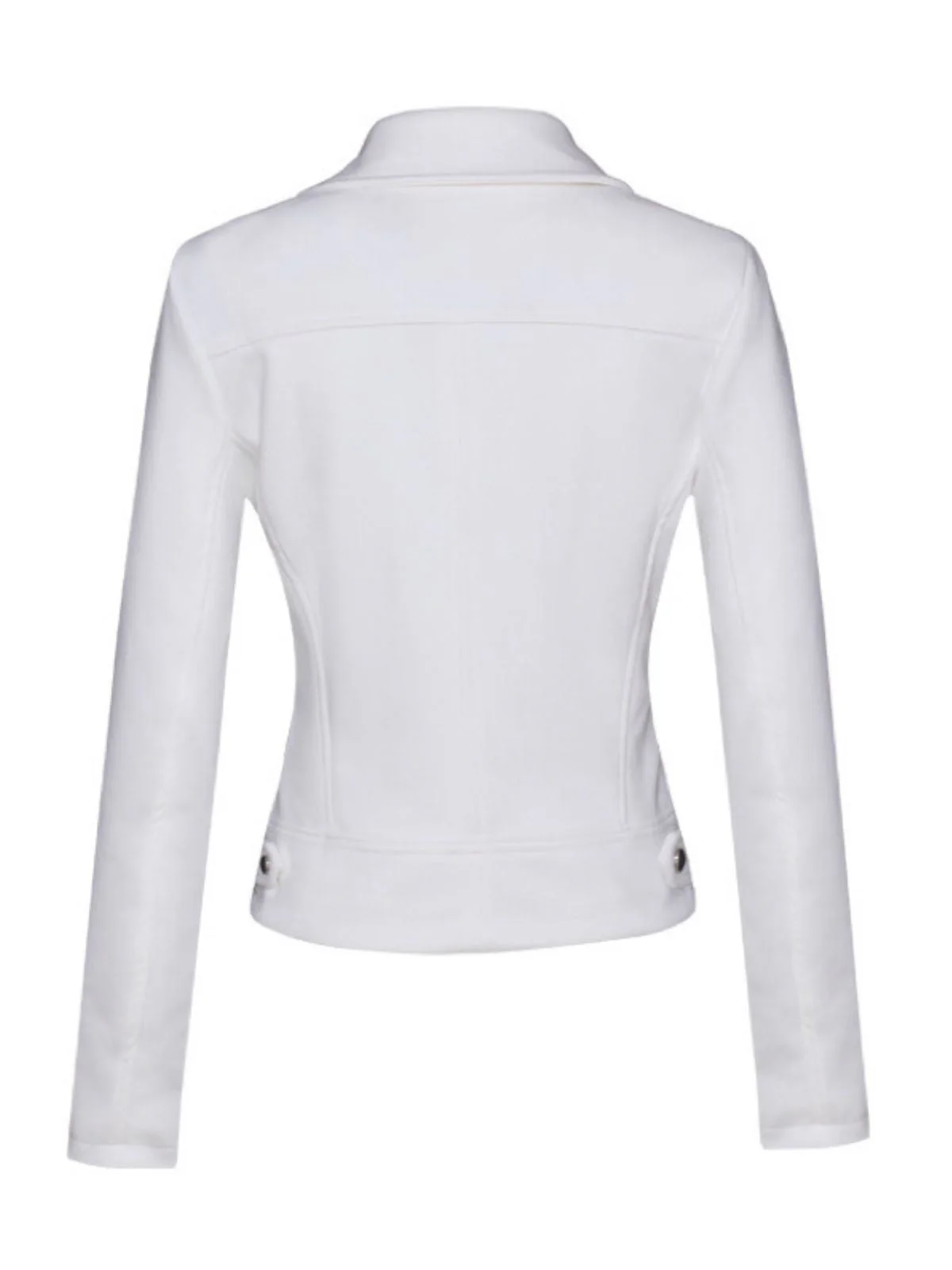 1980er Solide Revers Ssuede Leder Jacke - Image 2