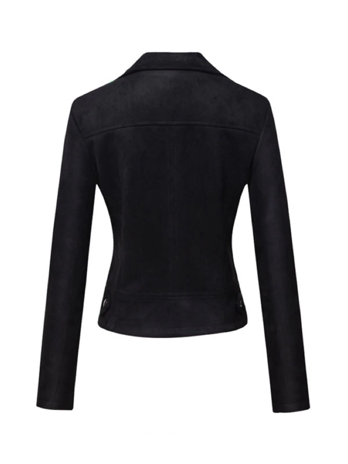1980er Solide Revers Ssuede Leder Jacke - Image 6
