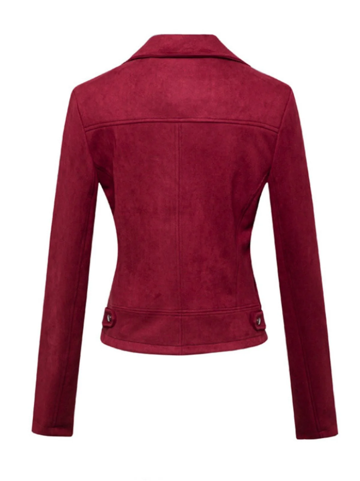 1980er Solide Revers Ssuede Leder Jacke - Image 7