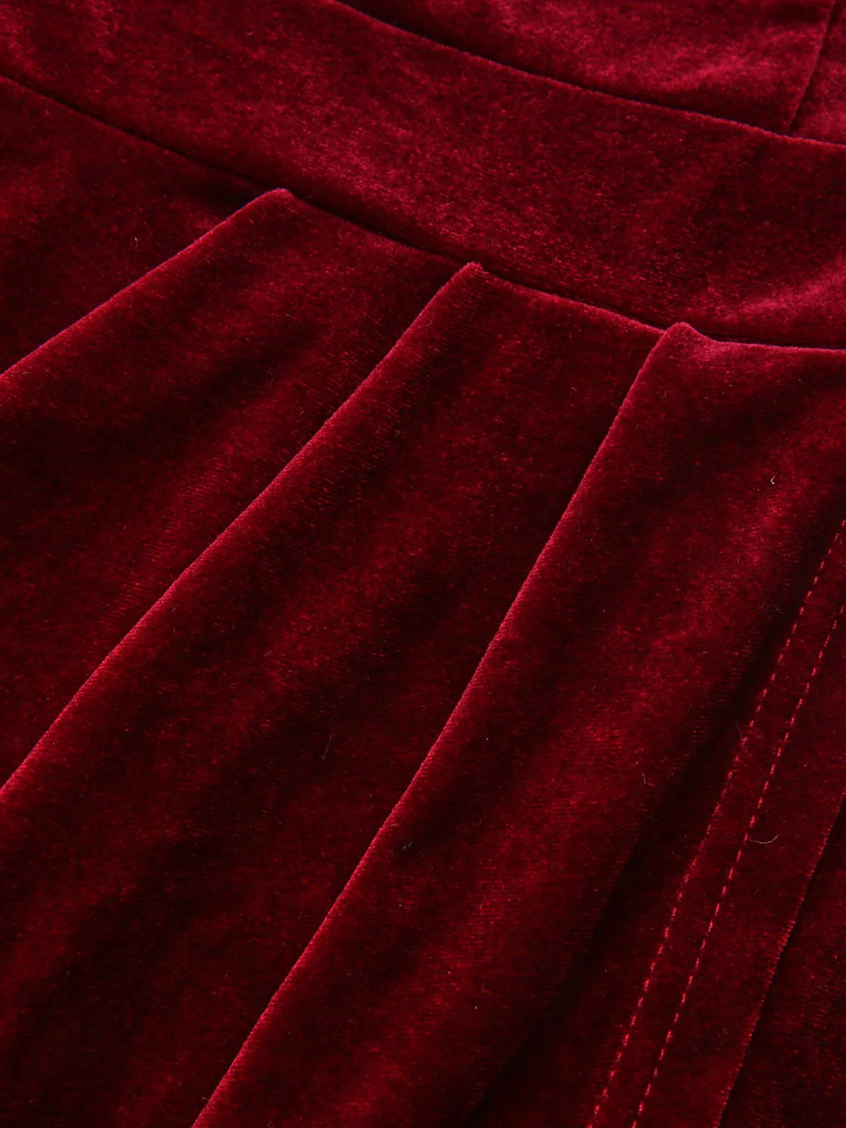 1980er Solide Samt Schulterfrei Midi Kleid - Image 8