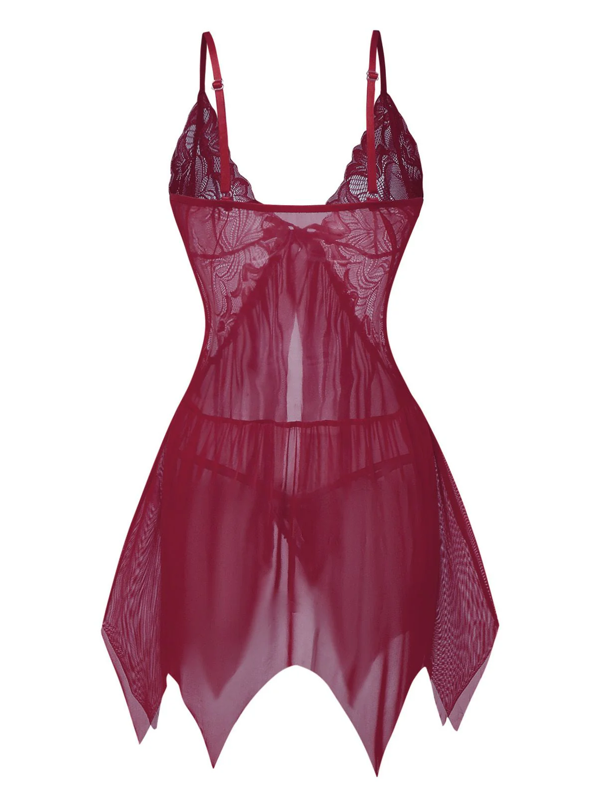 1980er Spitze Satin Band Babydoll Dessous Set - Image 11