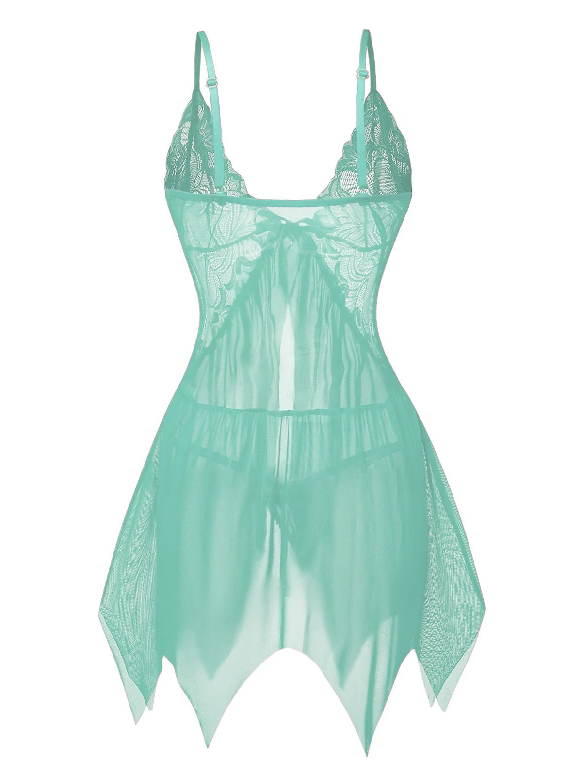 1980er Spitze Satin Band Babydoll Dessous Set - Image 15