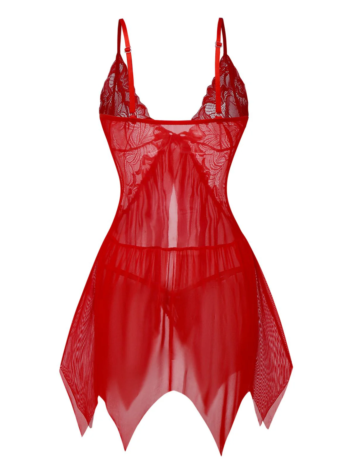 1980er Spitze Satin Band Babydoll Dessous Set - Image 3