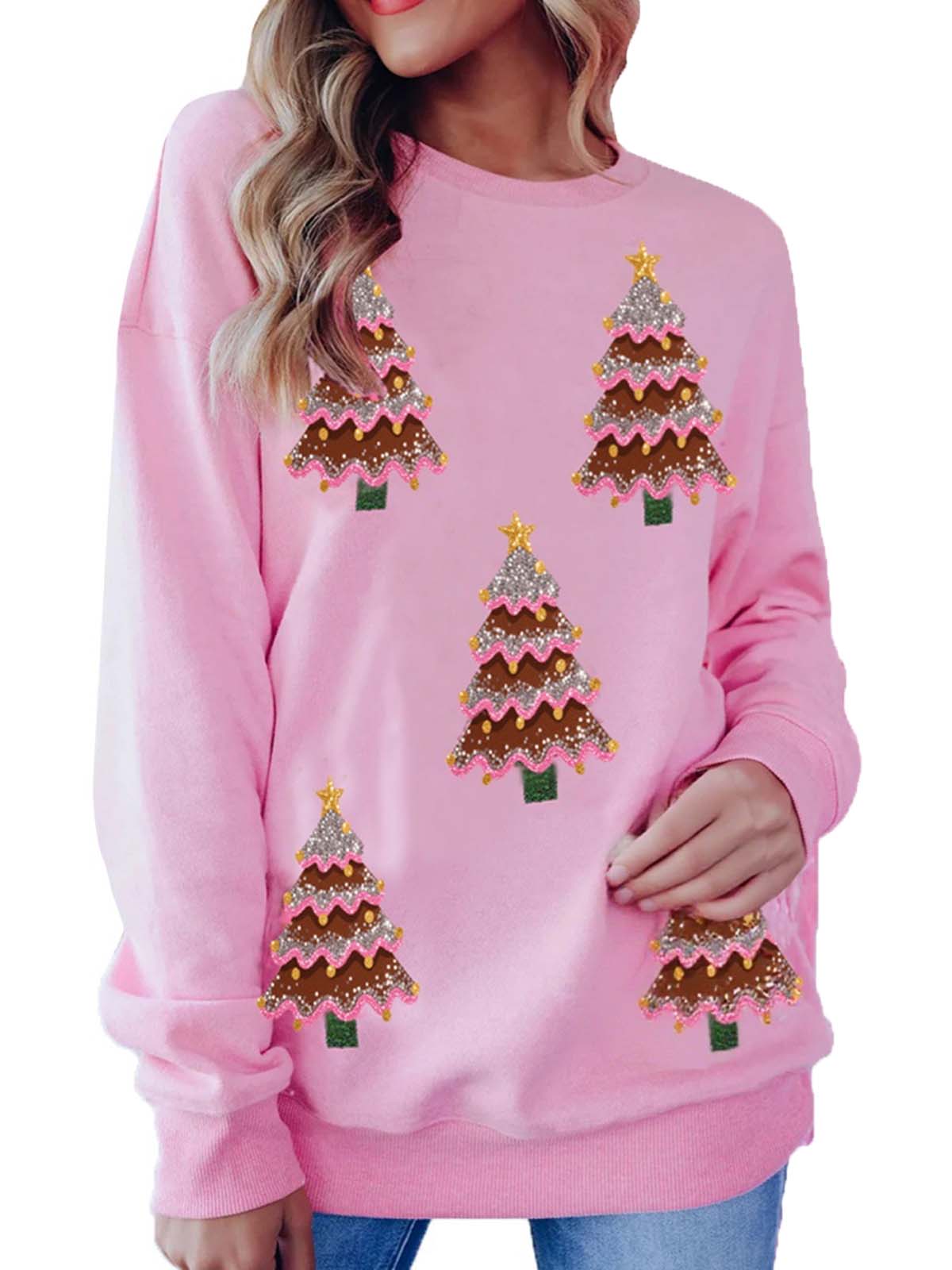 1980er Weihnachtsbaum Paillette Pullover - Image 3