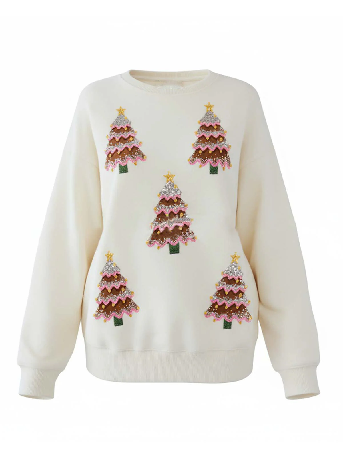 1980er Weihnachtsbaum Paillette Pullover - Image 8