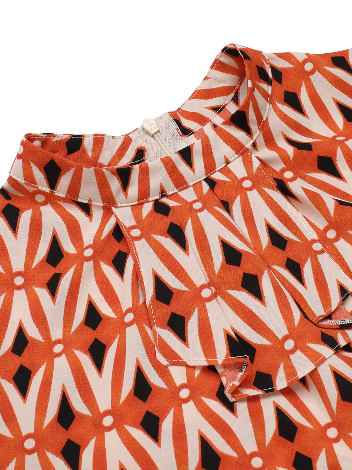 2PCS Orange 1960er Bluse & Tweed Mini Kleid - Image 10