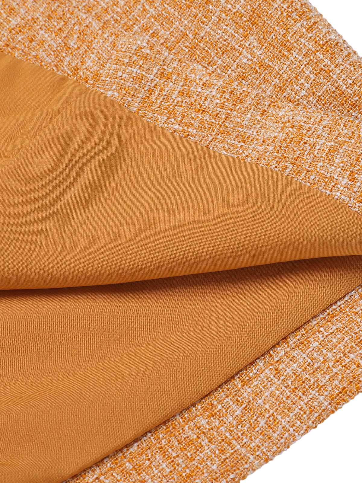 2PCS Orange 1960er Bluse & Tweed Mini Kleid - Image 8