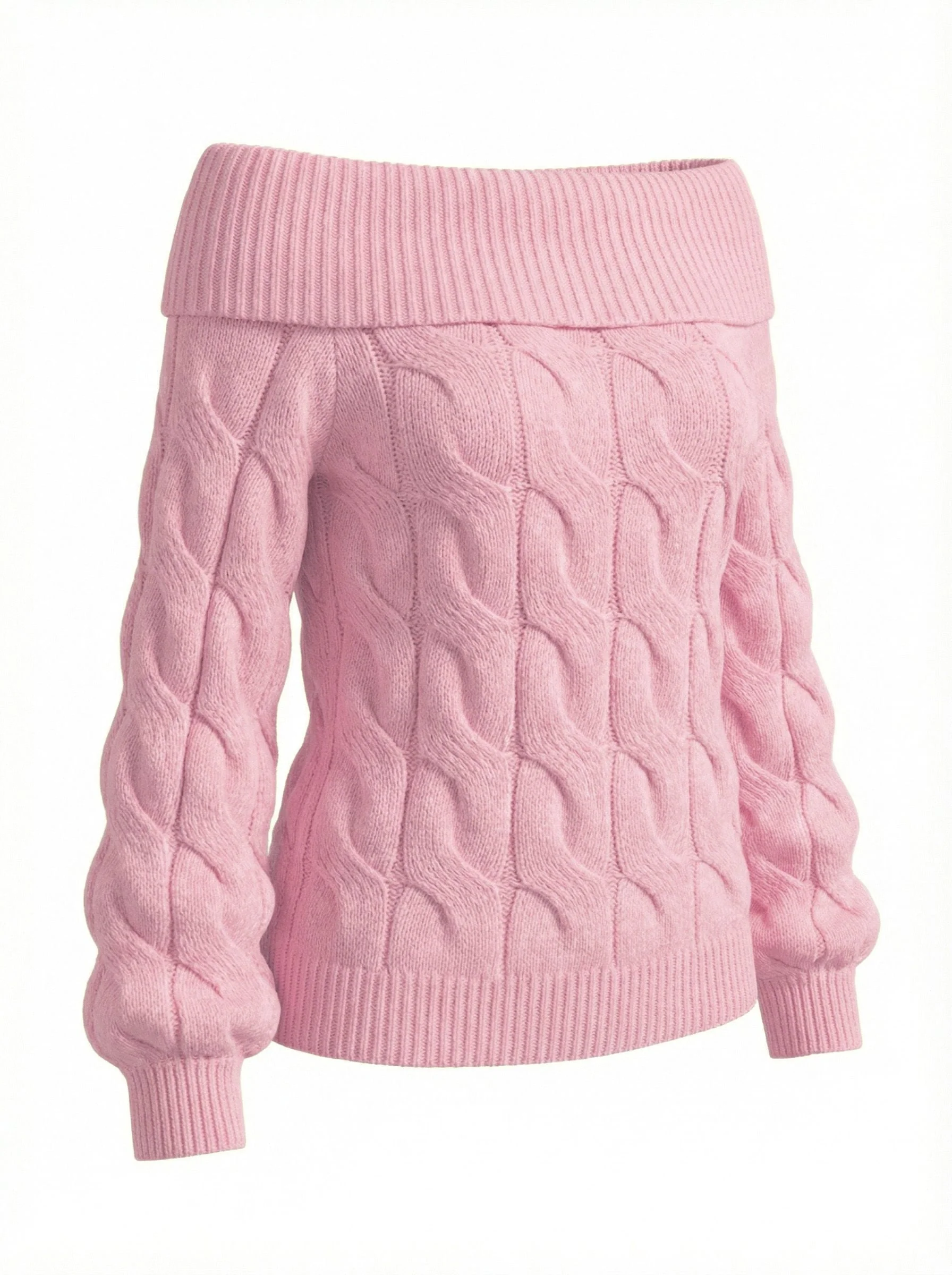 2000er Y2K Solide Schulterfrei Pullover - Image 5