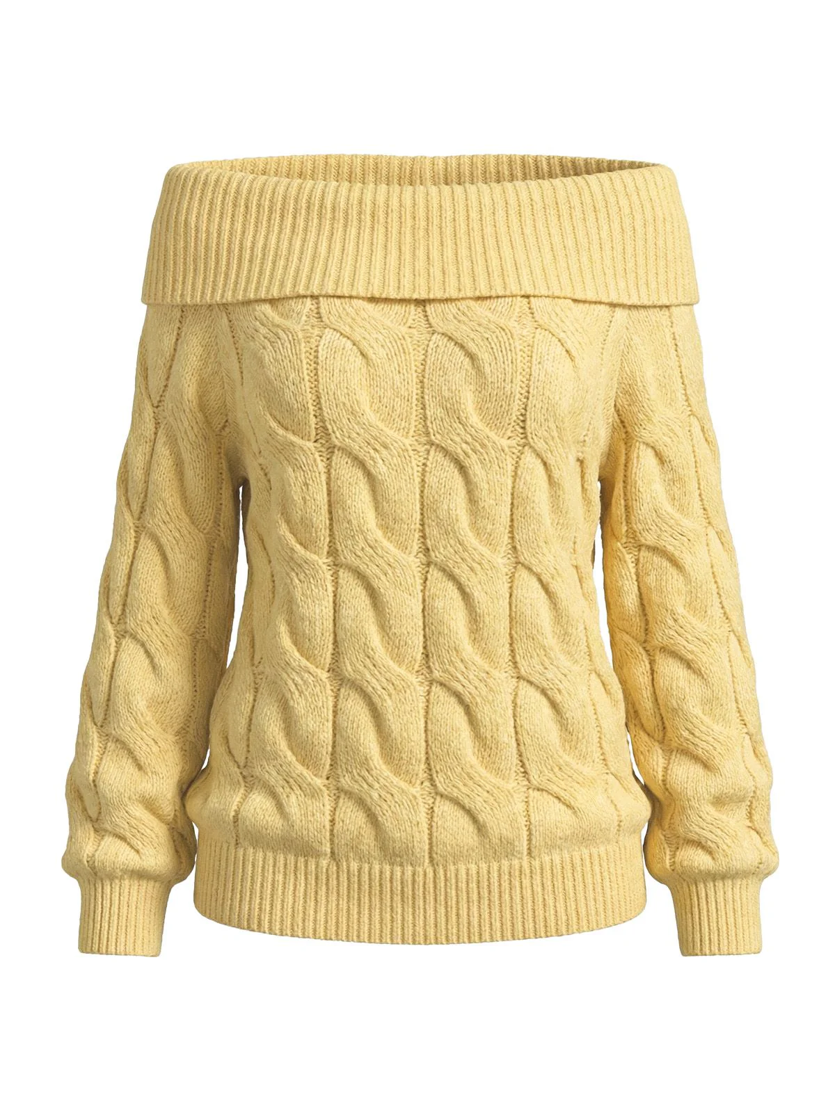 2000er Y2K Solide Schulterfrei Pullover - Image 7