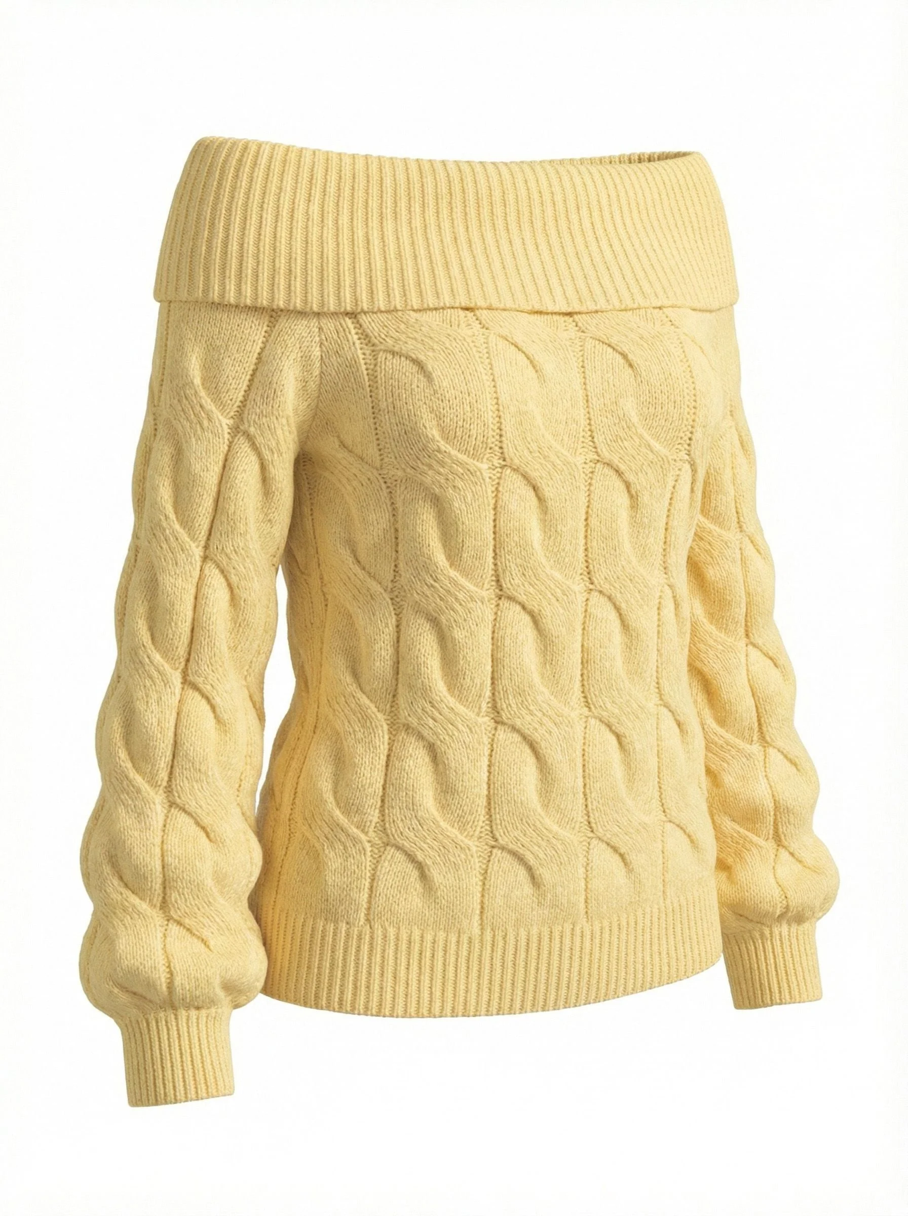 2000er Y2K Solide Schulterfrei Pullover - Image 8