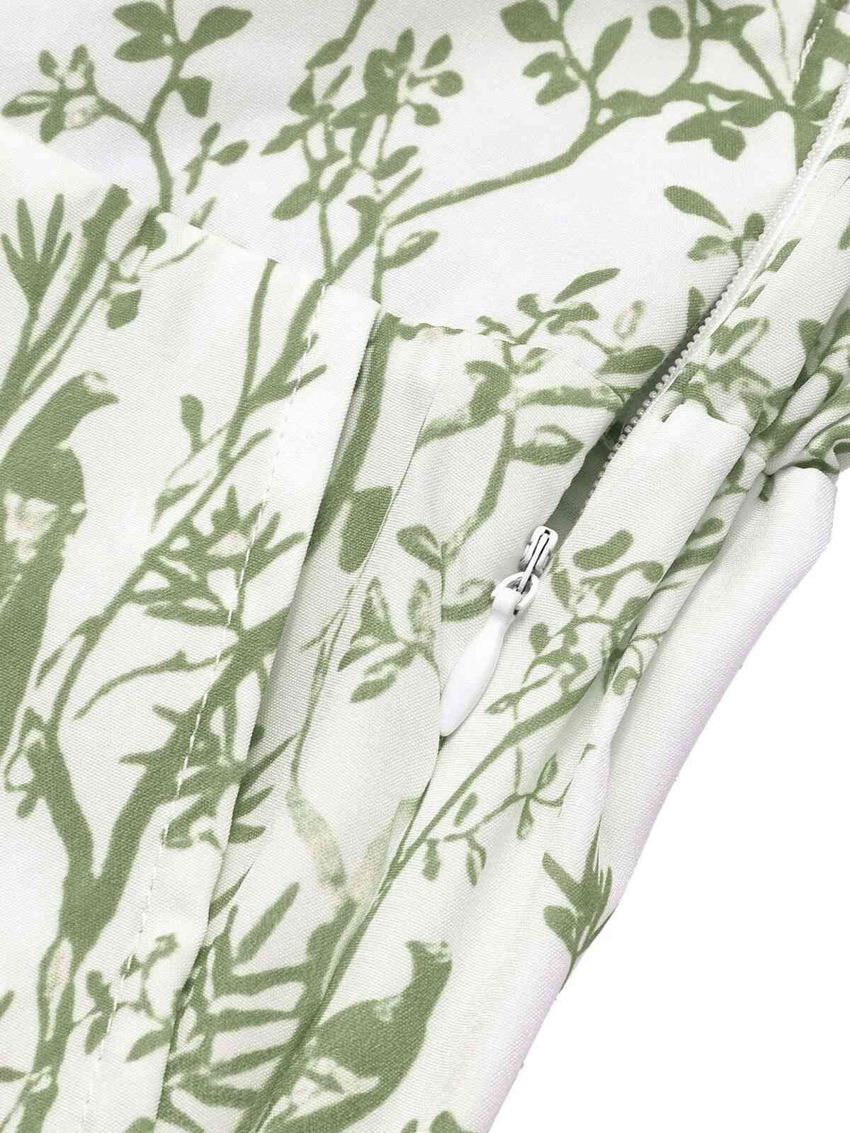 2PCS 1930er Dolman-Ärmel Revers Bluse & Blumen Hosen - Image 5