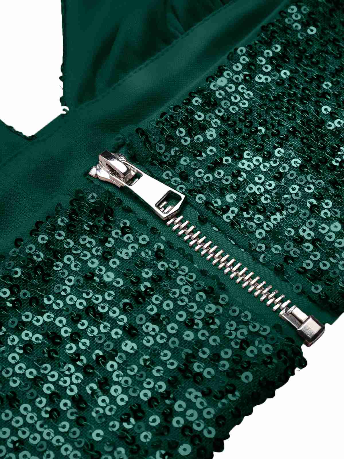 2PCS 1930er Pailletten Halter Kurze Top & Weite-Bein Hosen - Image 4