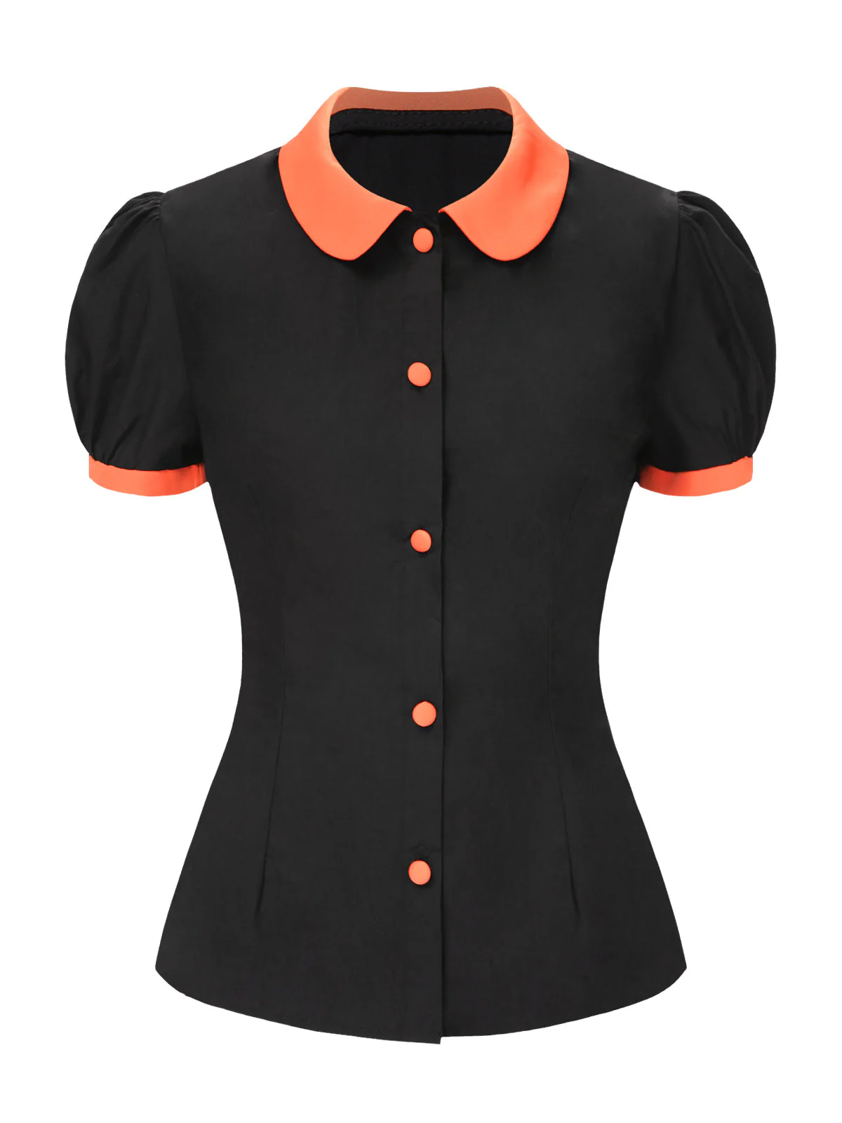 2PCS 1940er Halloween Peter Pan Kragen Bluse & Masche Rock - Image 6