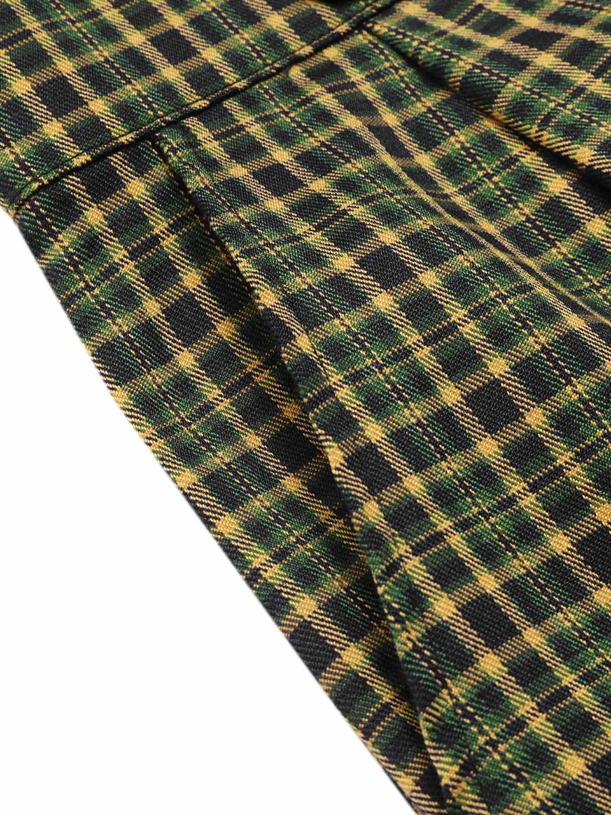 2PCS 1940er Satin Puffärmel Bluse & Glen Plaid Overall Hose - Image 20