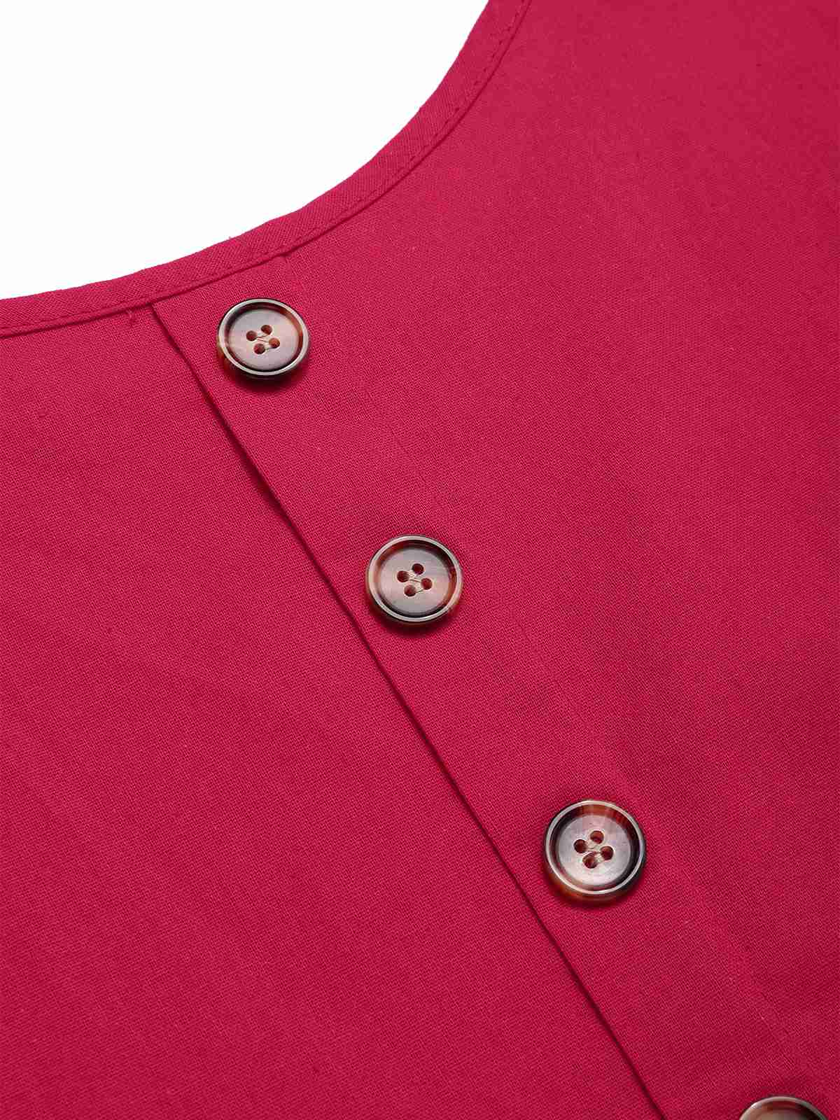 2PCS 1940er Solide Rüschen Tank Top & Gerade Hosen - Image 8