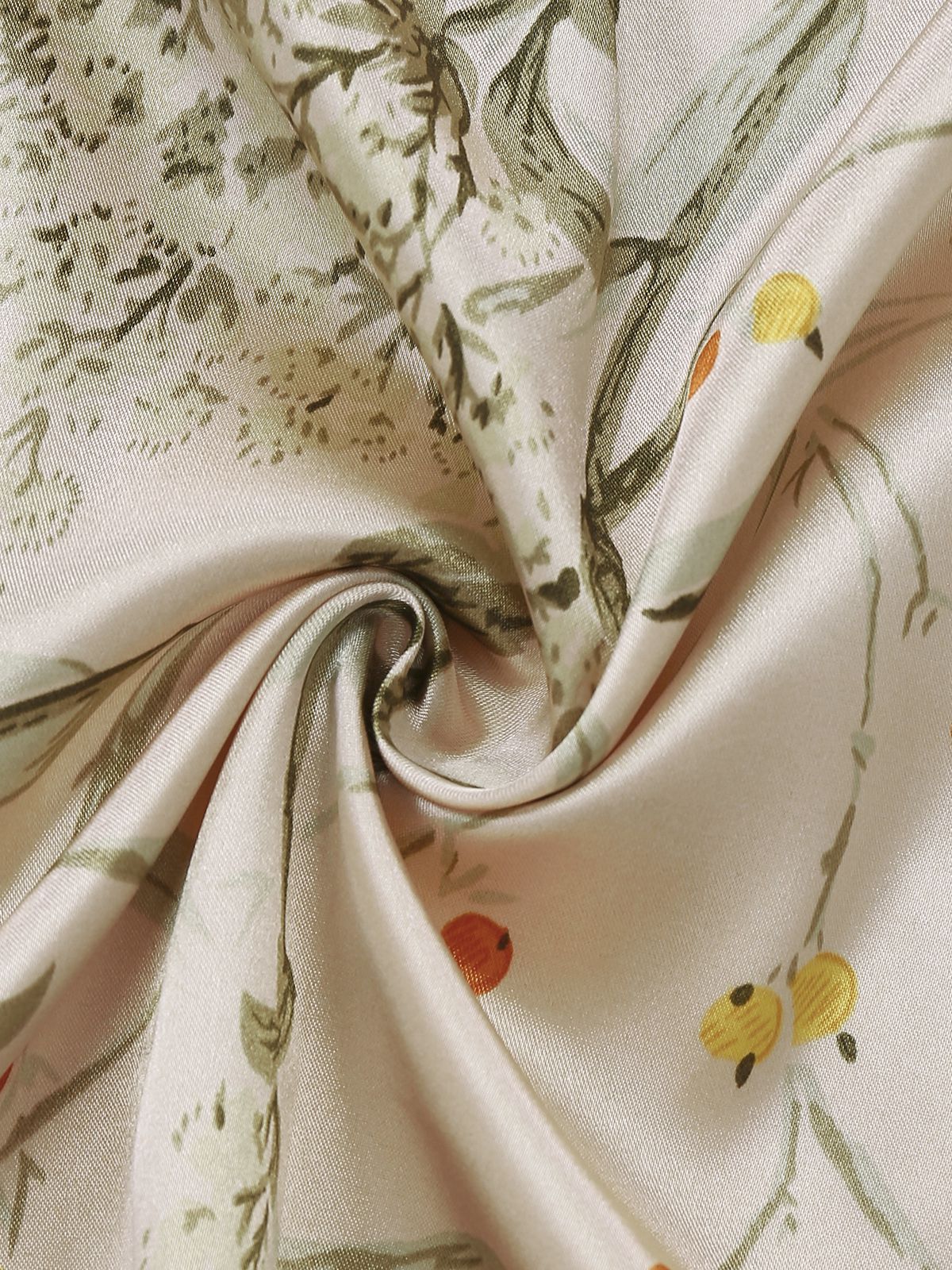 2PCS 1950er Blumen Träger Satin Nachthemd & Bademantel - Image 5