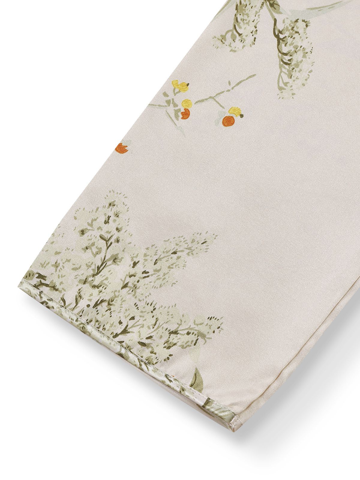 2PCS 1950er Blumen Träger Satin Nachthemd & Bademantel - Image 6