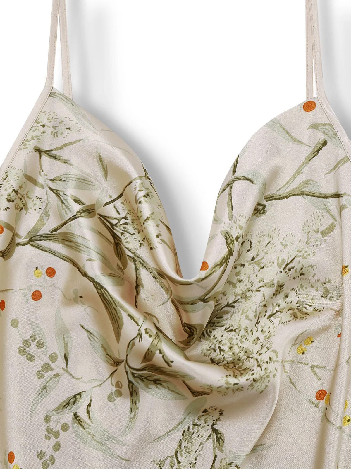2PCS 1950er Blumen Träger Satin Nachthemd & Bademantel - Image 8
