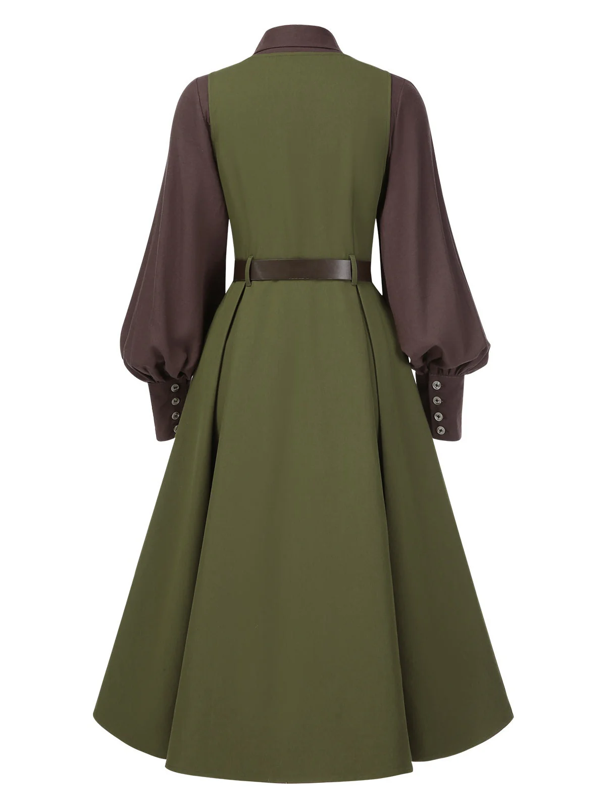 2PCS 1950er Laternenhülle Bluse & Taschen Weste Kleid - Image 5