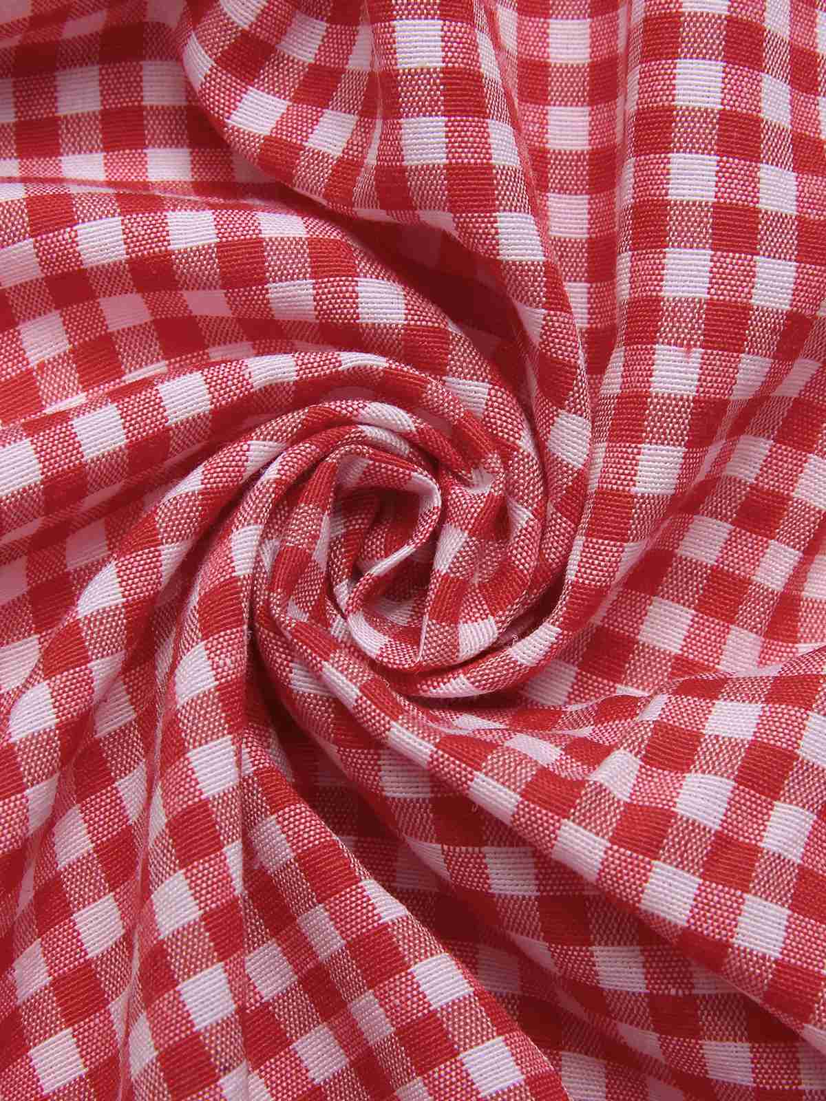 2PCS 1950er Oktoberfest Dirndl Weiß Top & Rot Plaid Kleid & Rot Schürze - Image 5