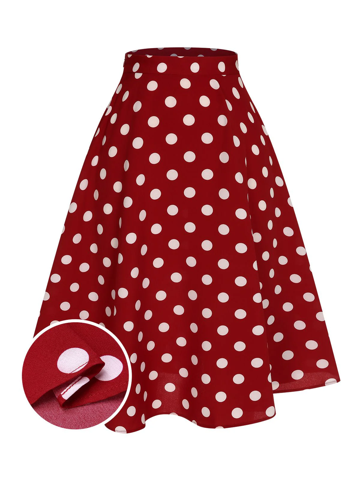 2PCS 1950er Solide Bluse & Polka Dots Rock - Image 13