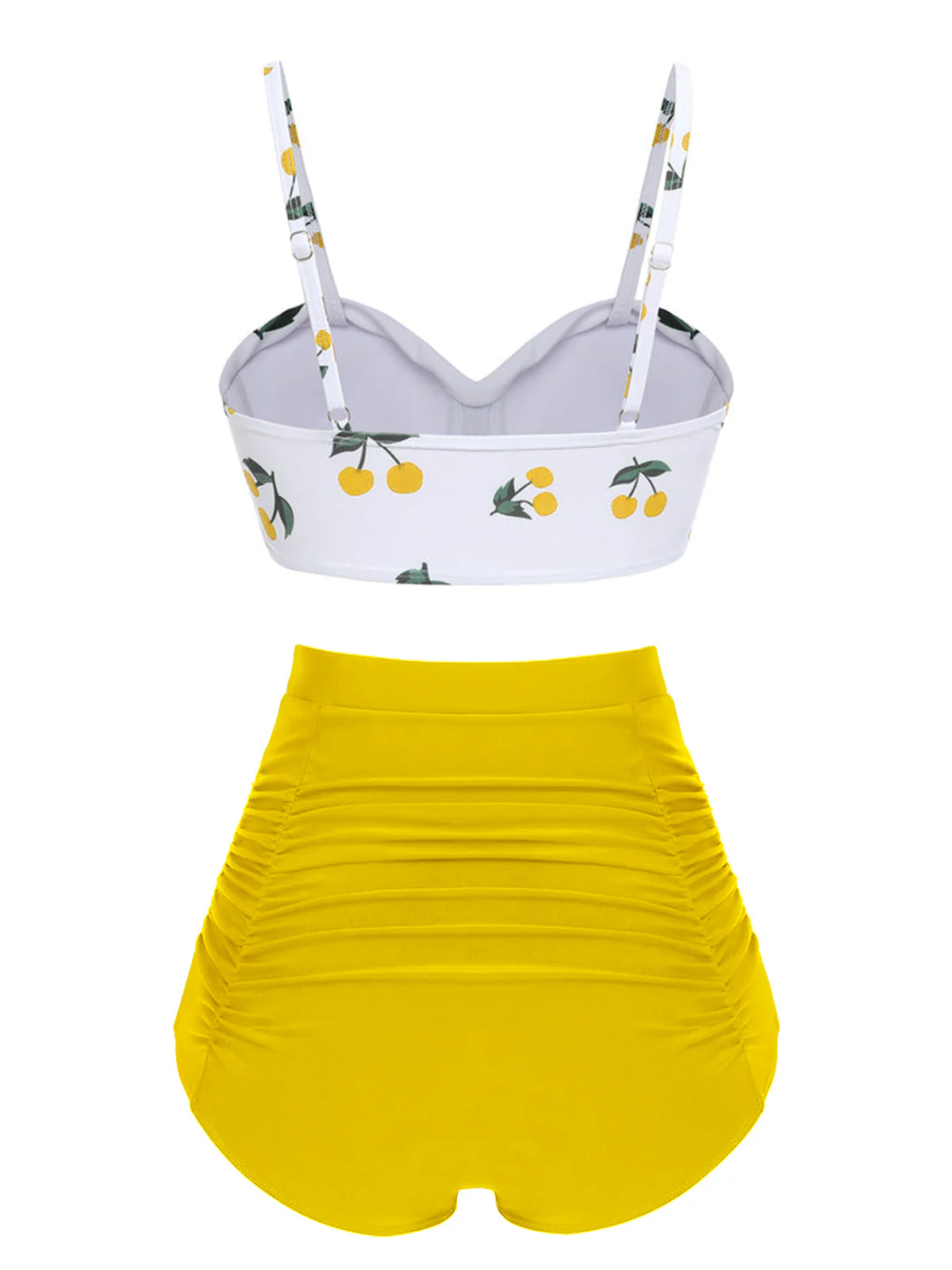 2PCS 1950s Cherry Halter Bikini Set - Image 10