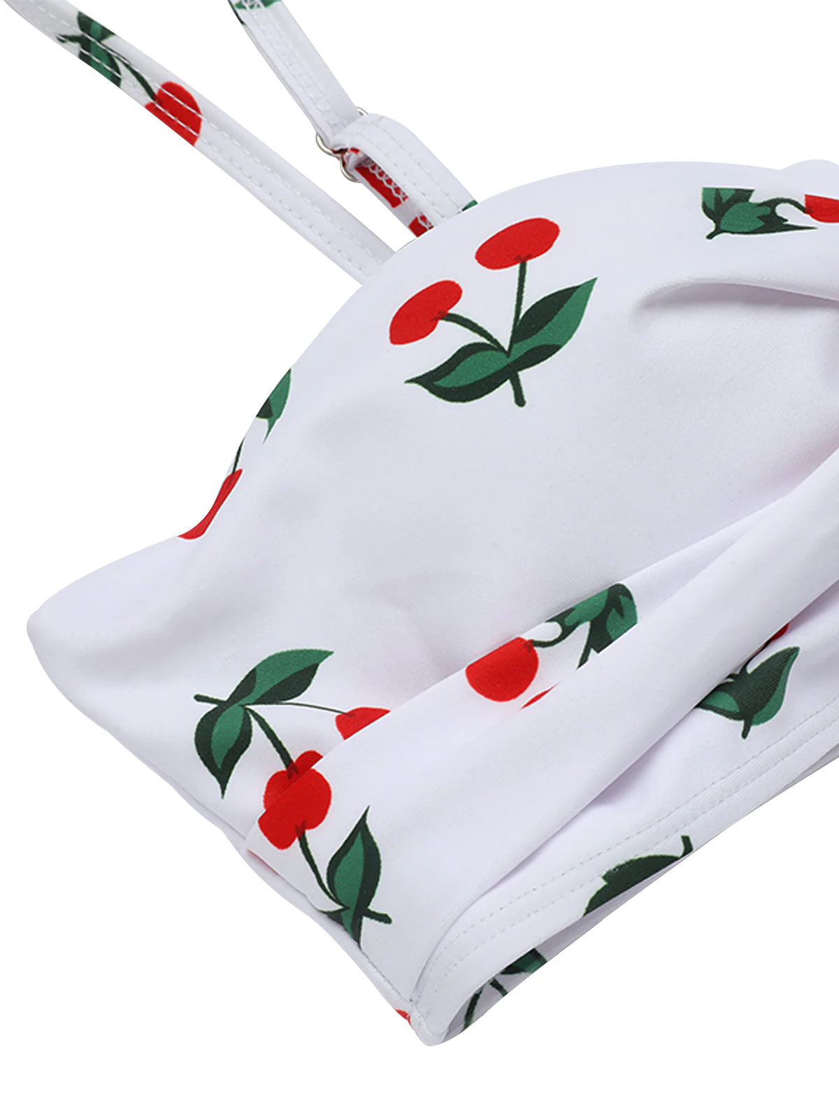 2PCS 1950s Cherry Halter Bikini Set - Image 6