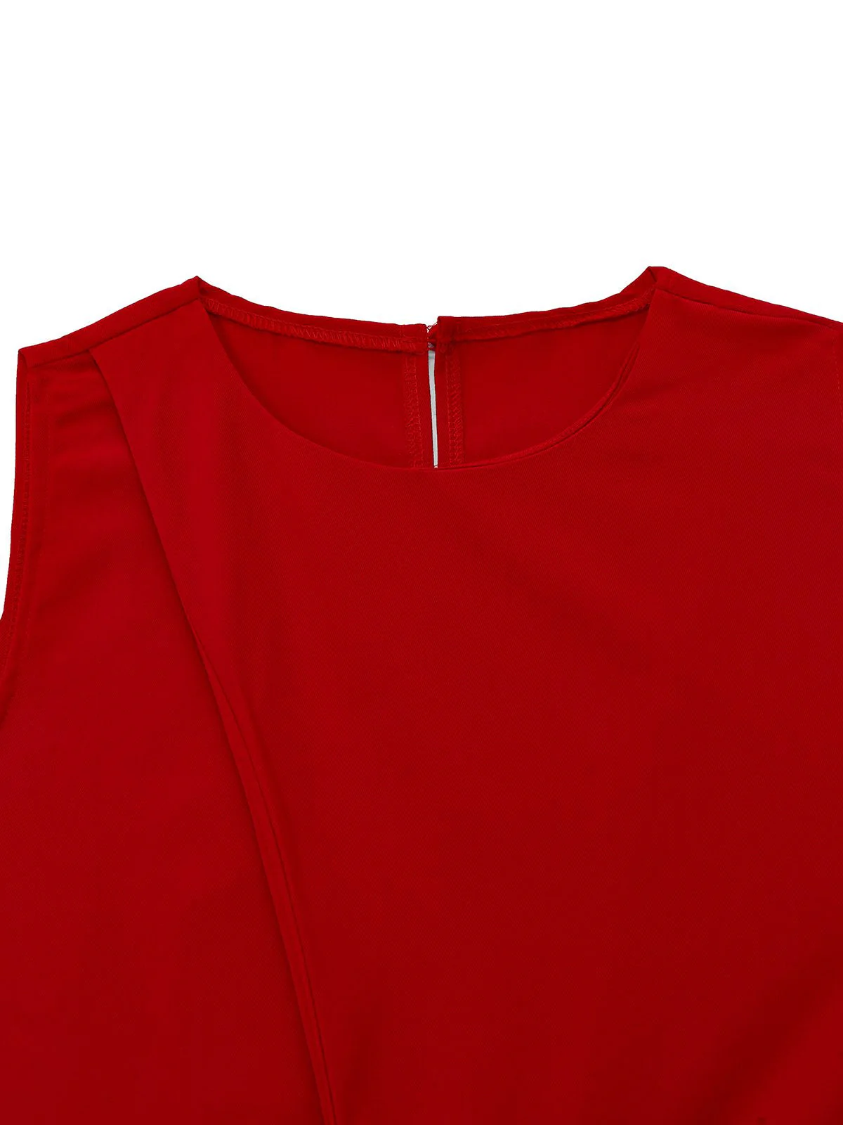 2PCS 1960er Ärmellos Weste & Gürtel Taille Hose - Image 4