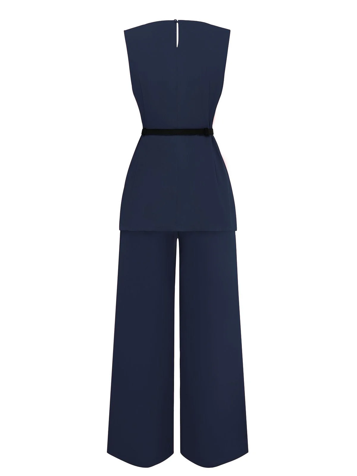 2PCS 1960er Ärmellos Weste & Gürtel Taille Hose - Image 8