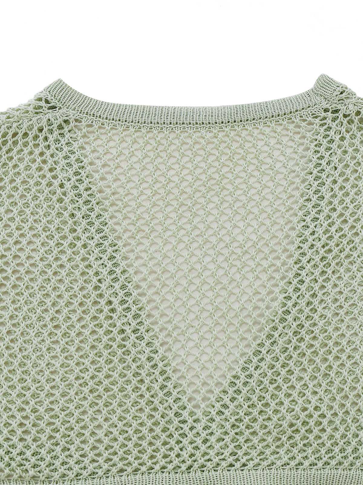 2PCS 1960er Häkel Langarm Strand Cover-Up Set - Image 4