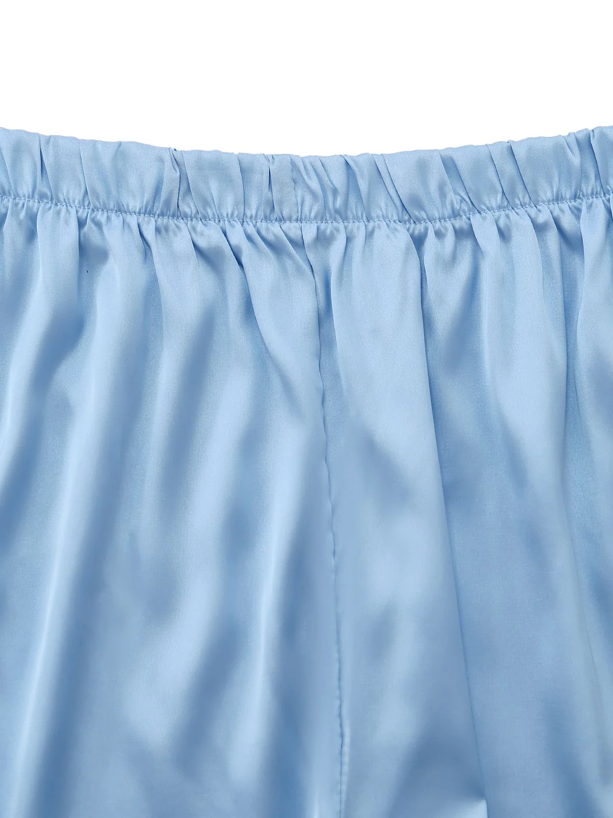 2PCS 1960er Satin Vorne-gebunden Kurz Top & Shorts - Image 5