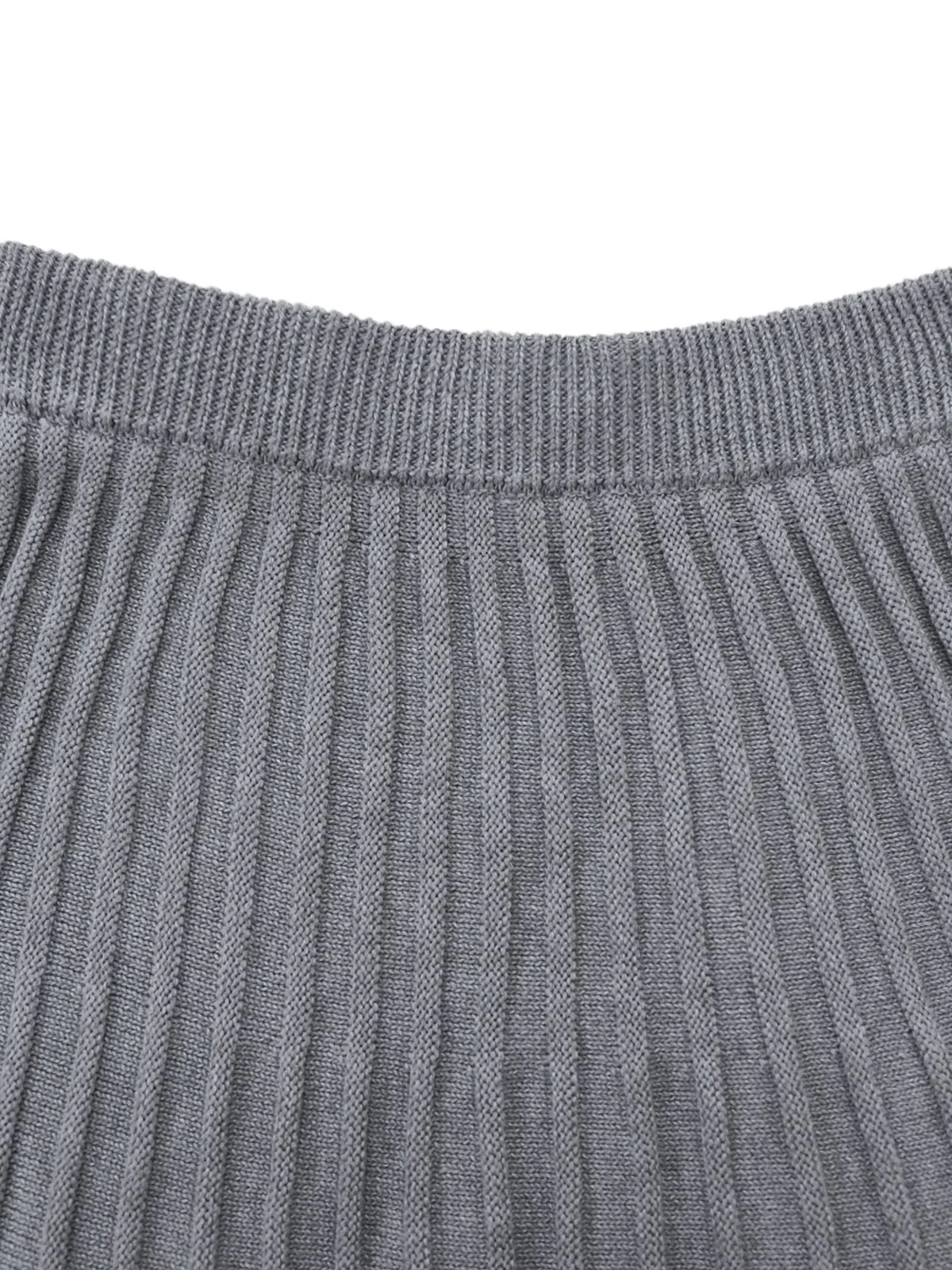 2PCS 1960er Stricken Rollkragen Pullover & Plissiertes Rock - Image 7