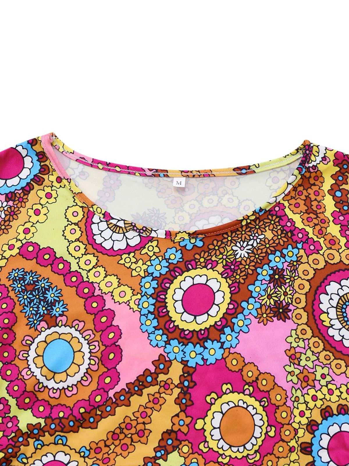 2PCS 1970er Quaste Weste & Psychedelisch Hippie Kostüm Kleid - Image 3