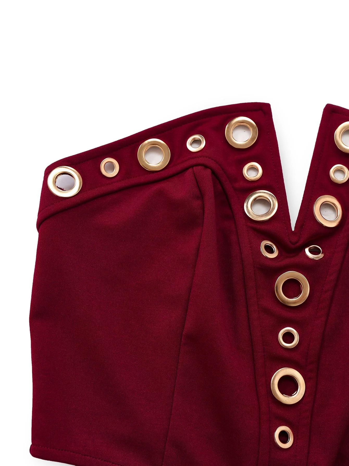 2PCS 1970er Trägerlos Metall Schnalle Punk Top & Hose - Image 5