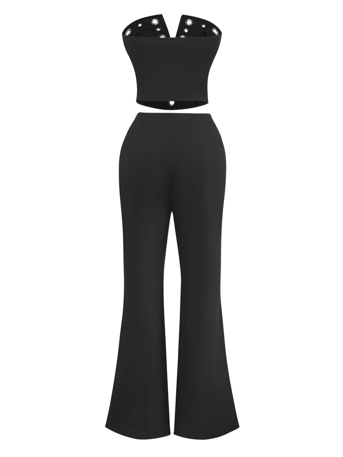 2PCS 1970er Trägerlos Metall Schnalle Punk Top & Hose - Image 9