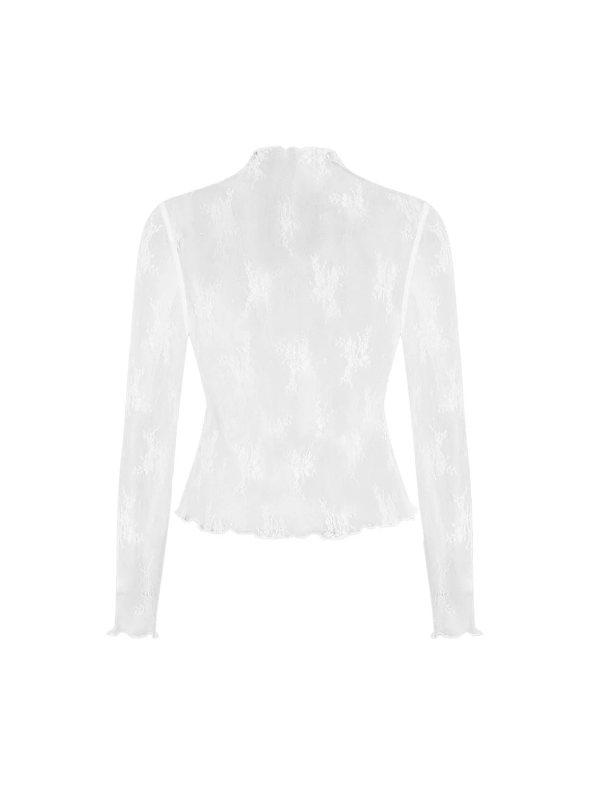 2PCS 1970er Transparent Spitze Blumen Top & V-Ausschnitt Jumpsuit - Image 16