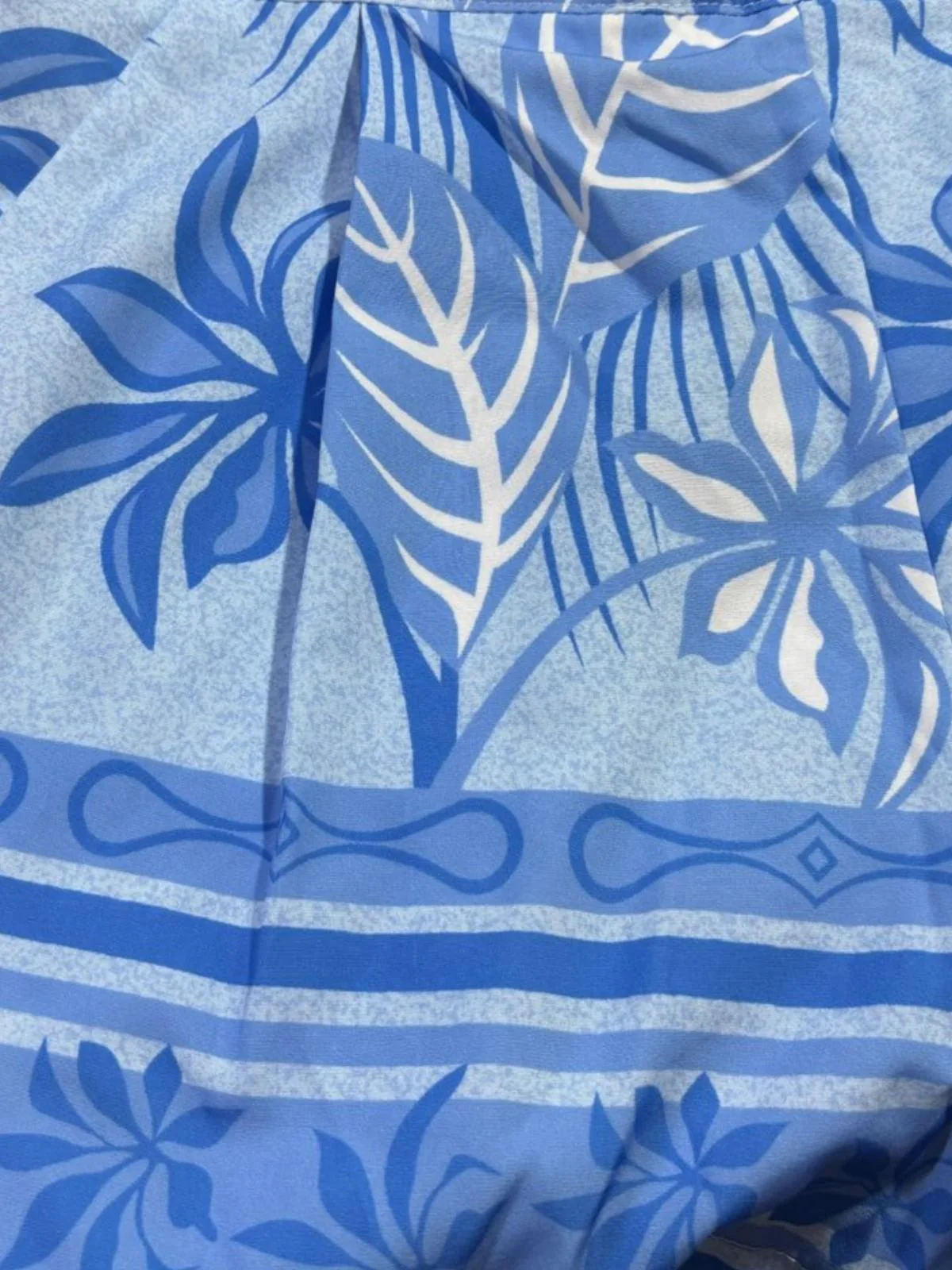 2PCS Blau 1960er Blumen Schlitz Vorne Top & Shorts - Image 7
