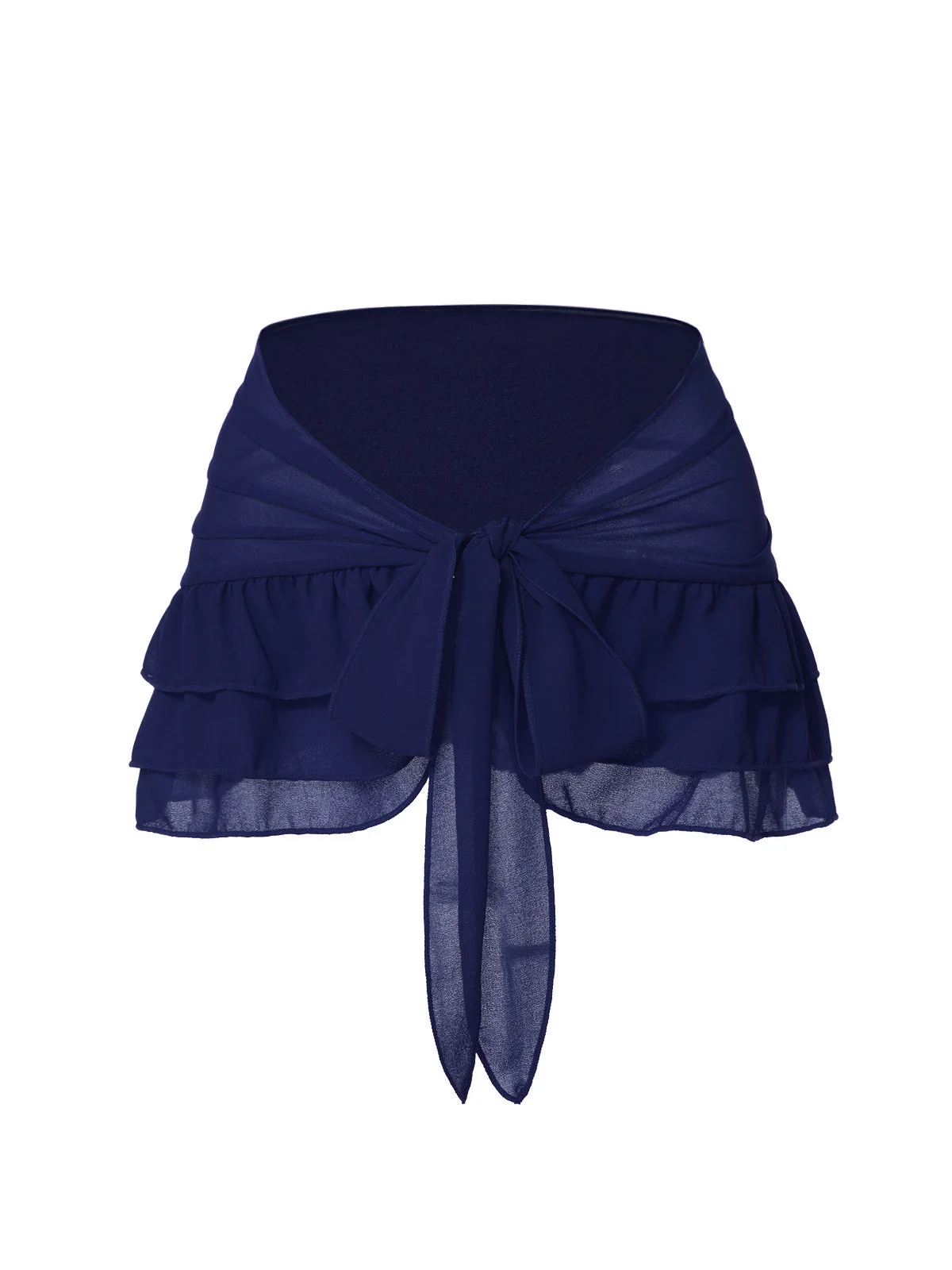 Rot 1960er Solide Chiffon Rock Cover-Up - Image 8