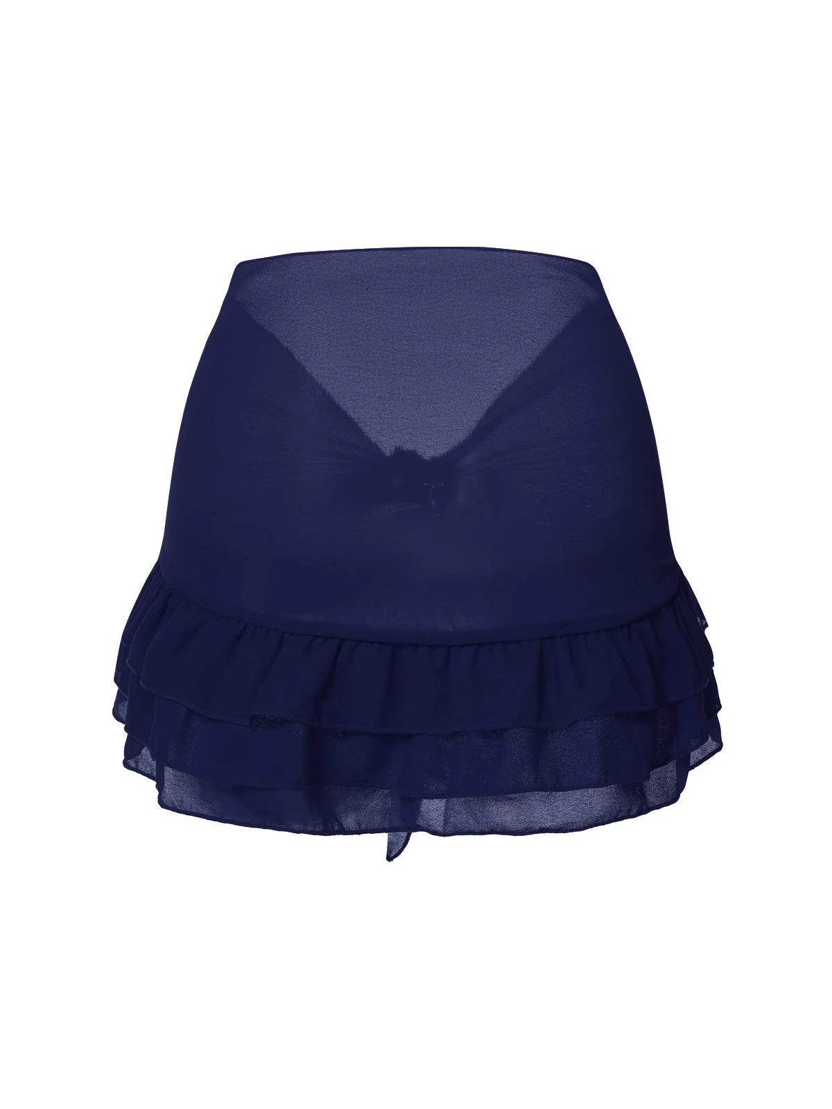 Rot 1960er Solide Chiffon Rock Cover-Up - Image 9